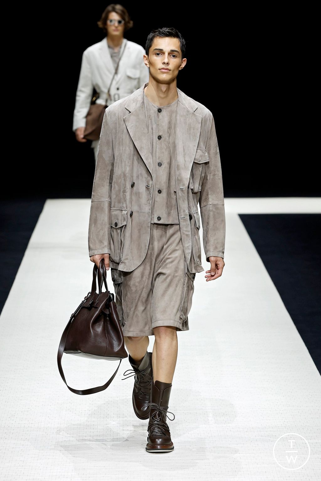 Fashion Week Milan Spring-Summer 2025 look 50 from the Emporio Armani collection menswear