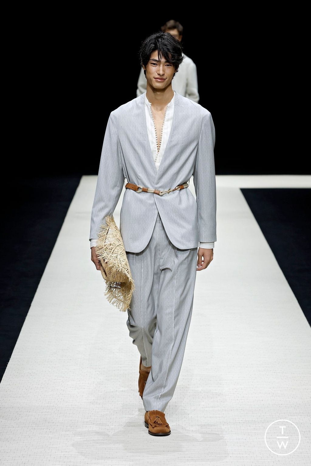 Fashion Week Milan Spring-Summer 2025 look 57 from the Emporio Armani collection menswear