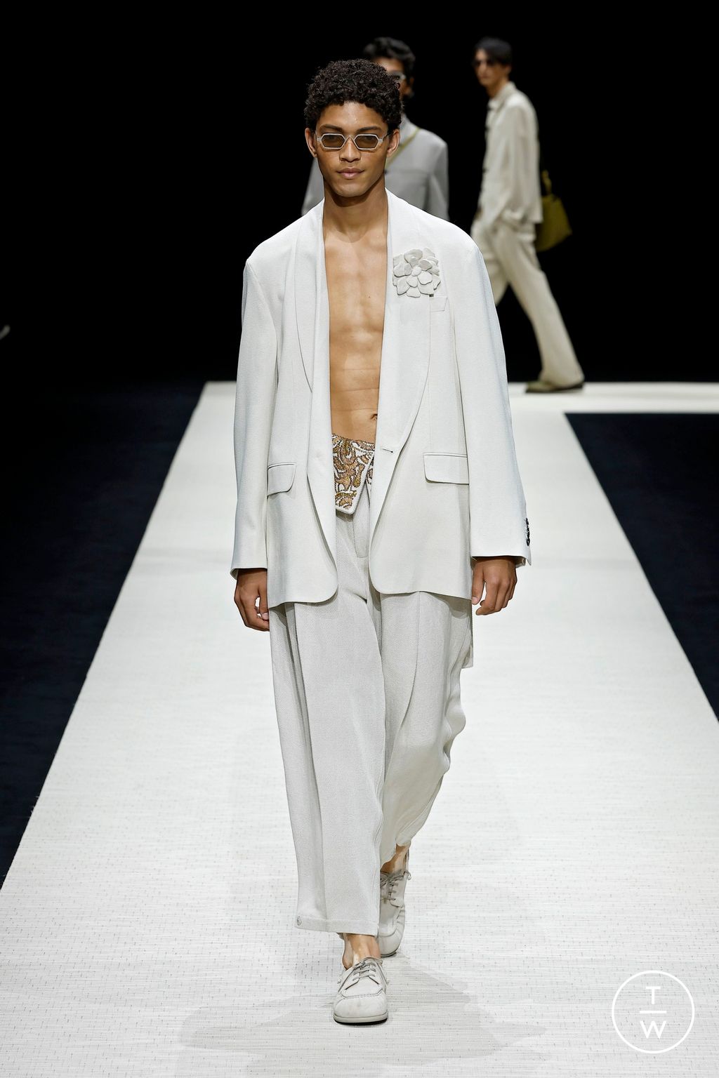 Fashion Week Milan Spring-Summer 2025 look 60 from the Emporio Armani collection menswear