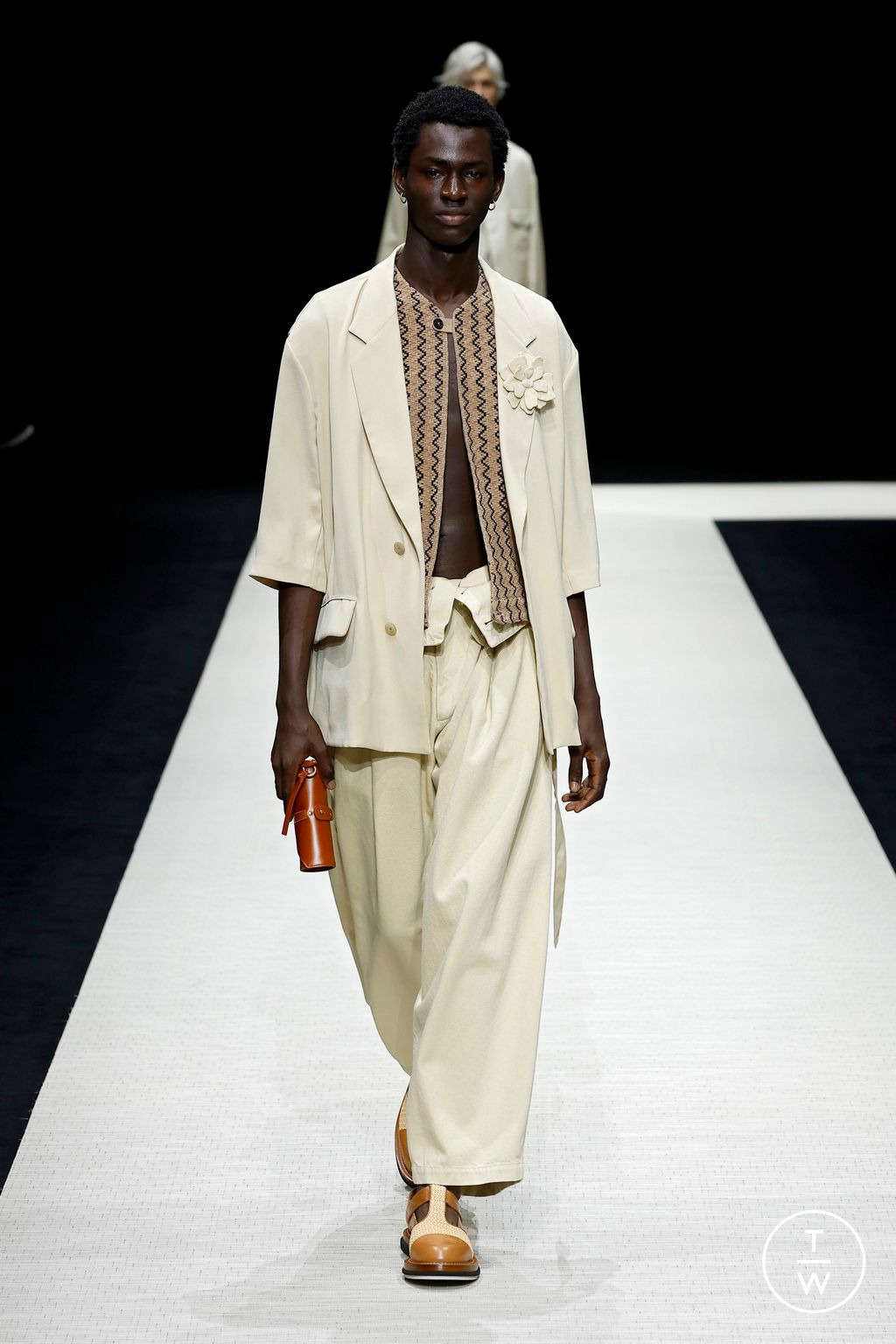 Fashion Week Milan Spring-Summer 2025 look 65 from the Emporio Armani collection 男装