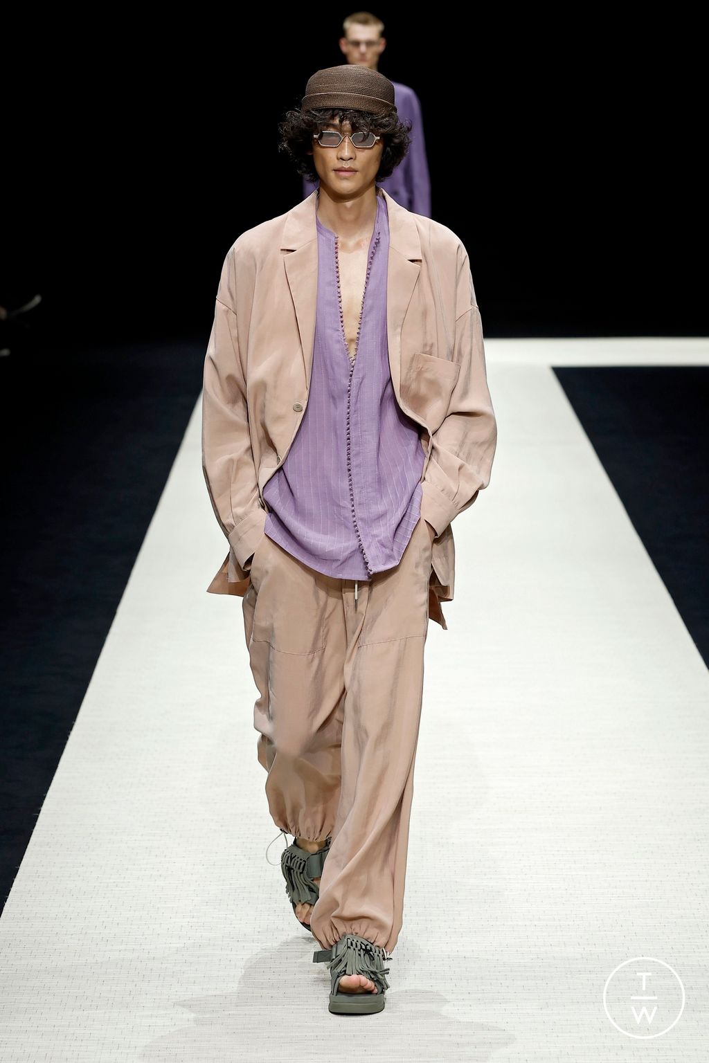 Fashion Week Milan Spring-Summer 2025 look 76 from the Emporio Armani collection menswear