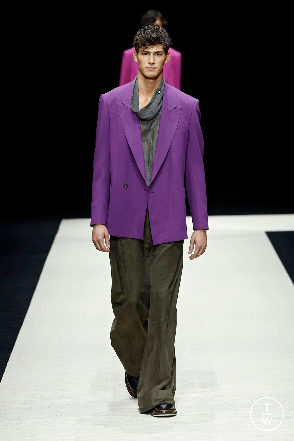 Fashion Week Milan Spring-Summer 2025 look 80 from the Emporio Armani collection menswear
