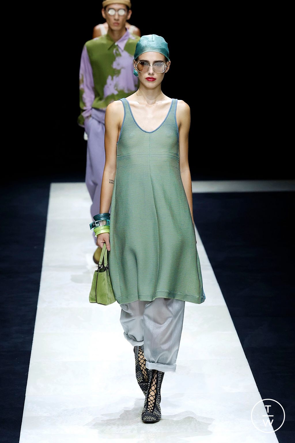Fashion Week Milan Spring/Summer 2025 look 46 from the Emporio Armani collection womenswear
