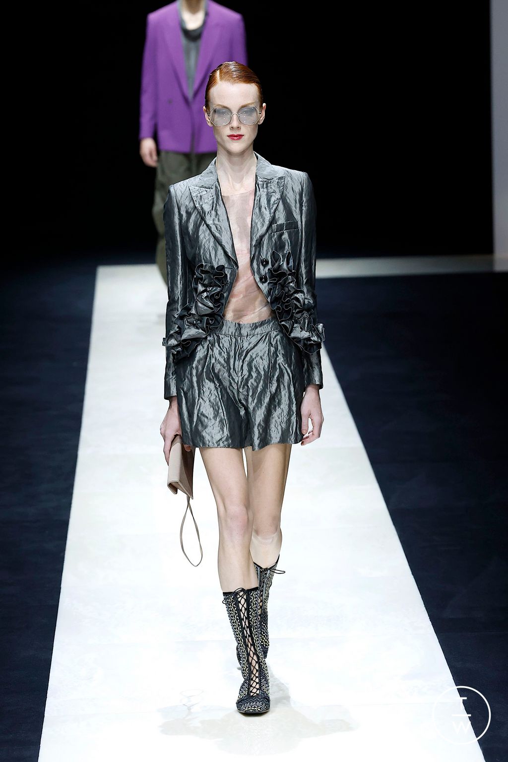 Fashion Week Milan Spring/Summer 2025 look 68 from the Emporio Armani collection womenswear