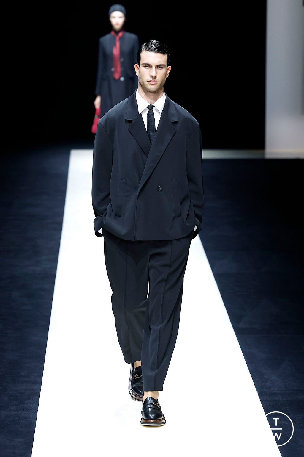 Fashion Week Milan Spring/Summer 2025 look 83 from the Emporio Armani collection womenswear