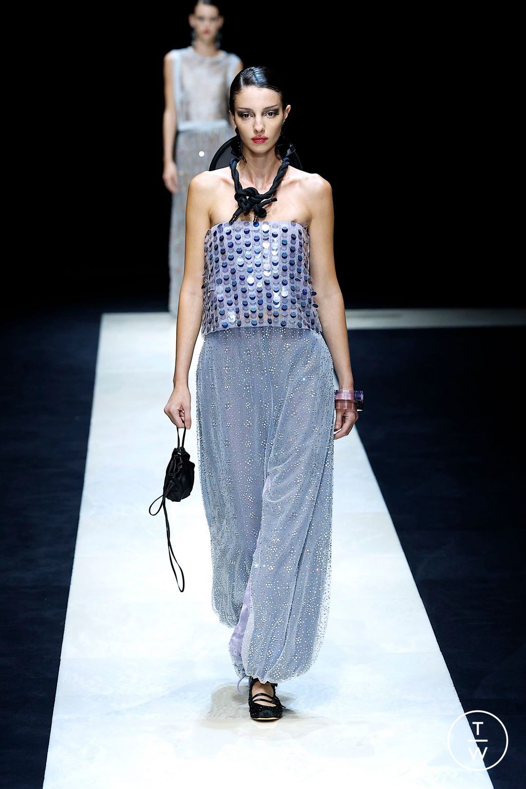 Fashion Week Milan Spring/Summer 2025 look 108 from the Emporio Armani collection womenswear