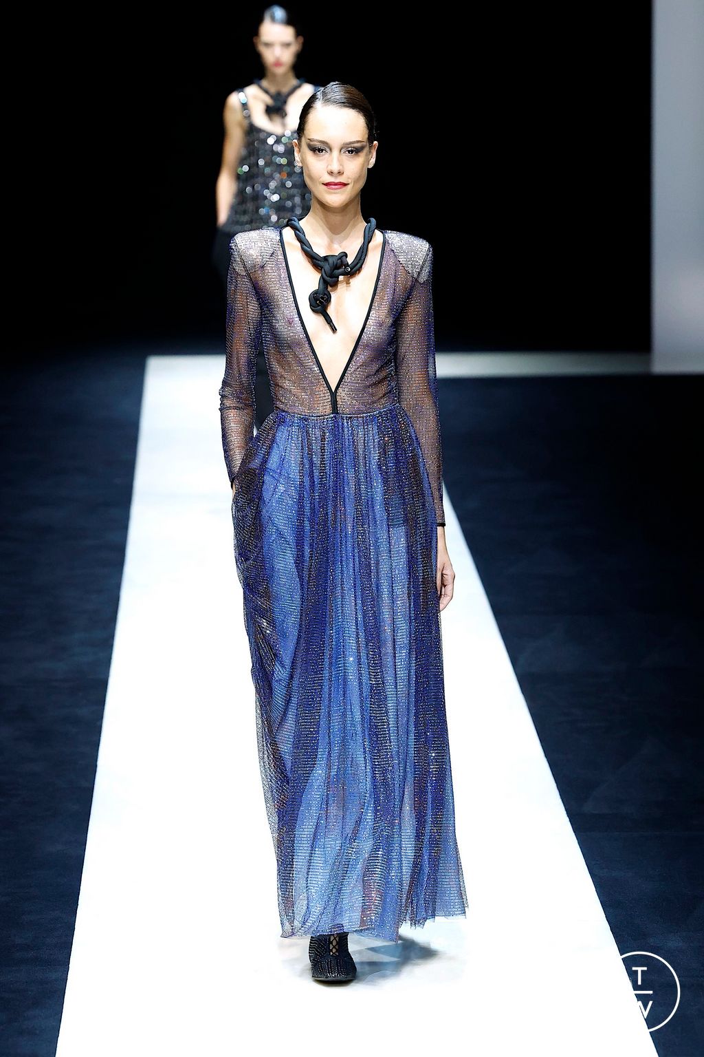 Fashion Week Milan Spring/Summer 2025 look 112 from the Emporio Armani collection womenswear