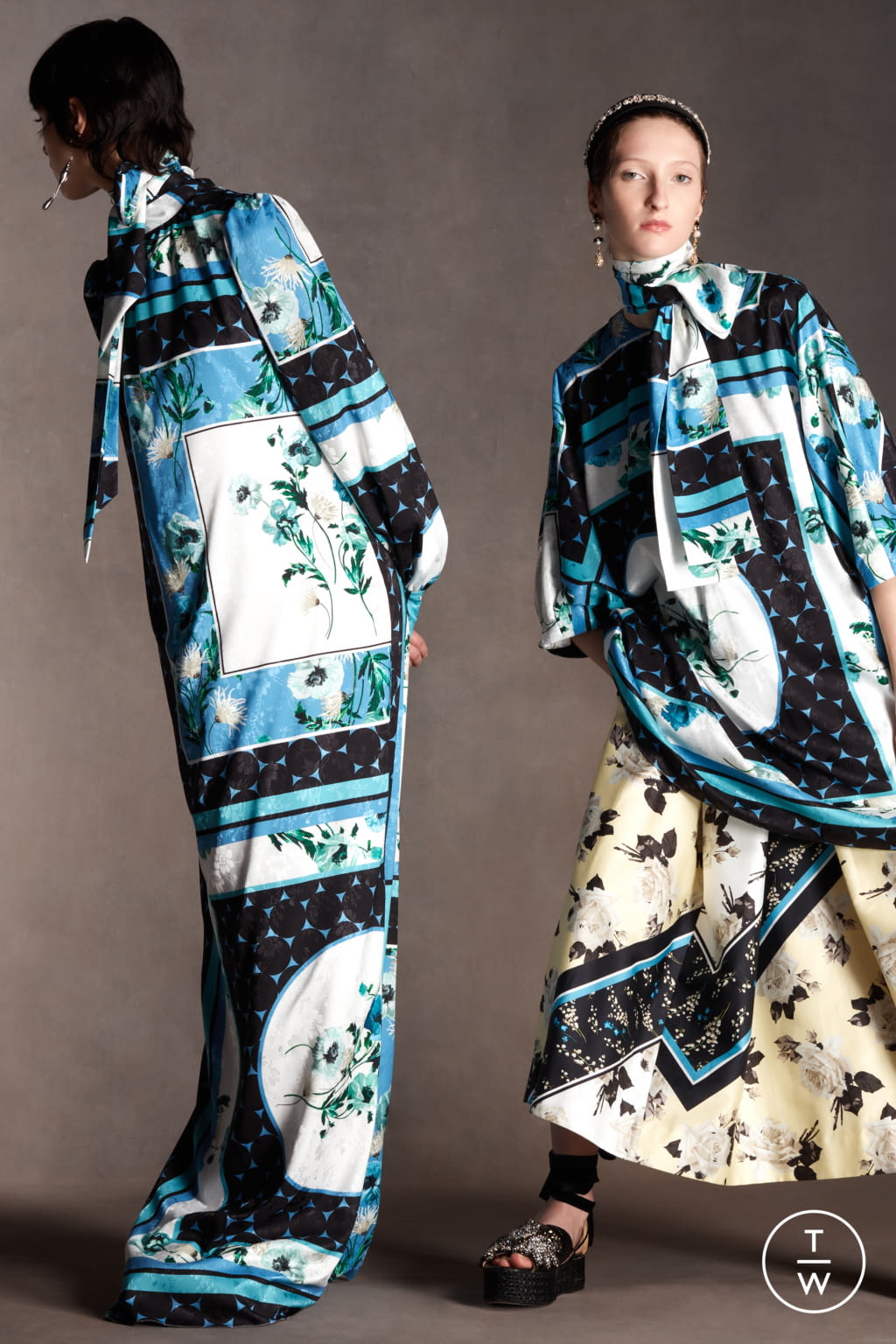 Fashion Week London Pre-Fall 2020 look 7 from the Erdem collection 女装
