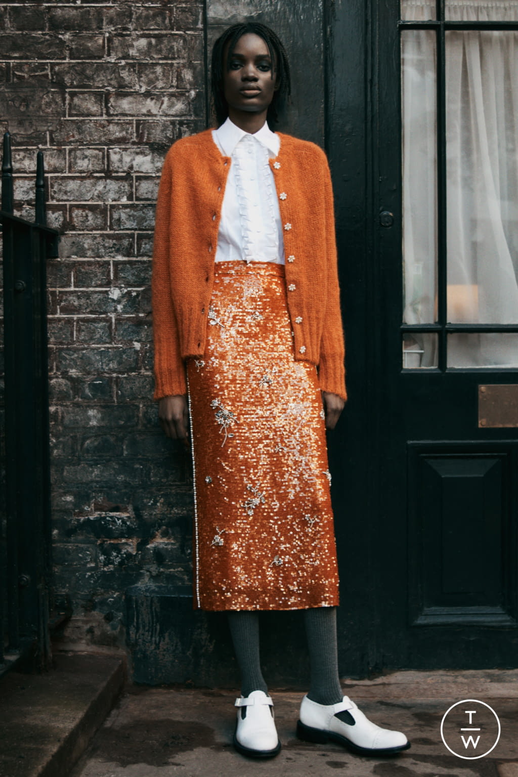 Fashion Week London Pre-Fall 2022 look 7 de la collection Erdem womenswear