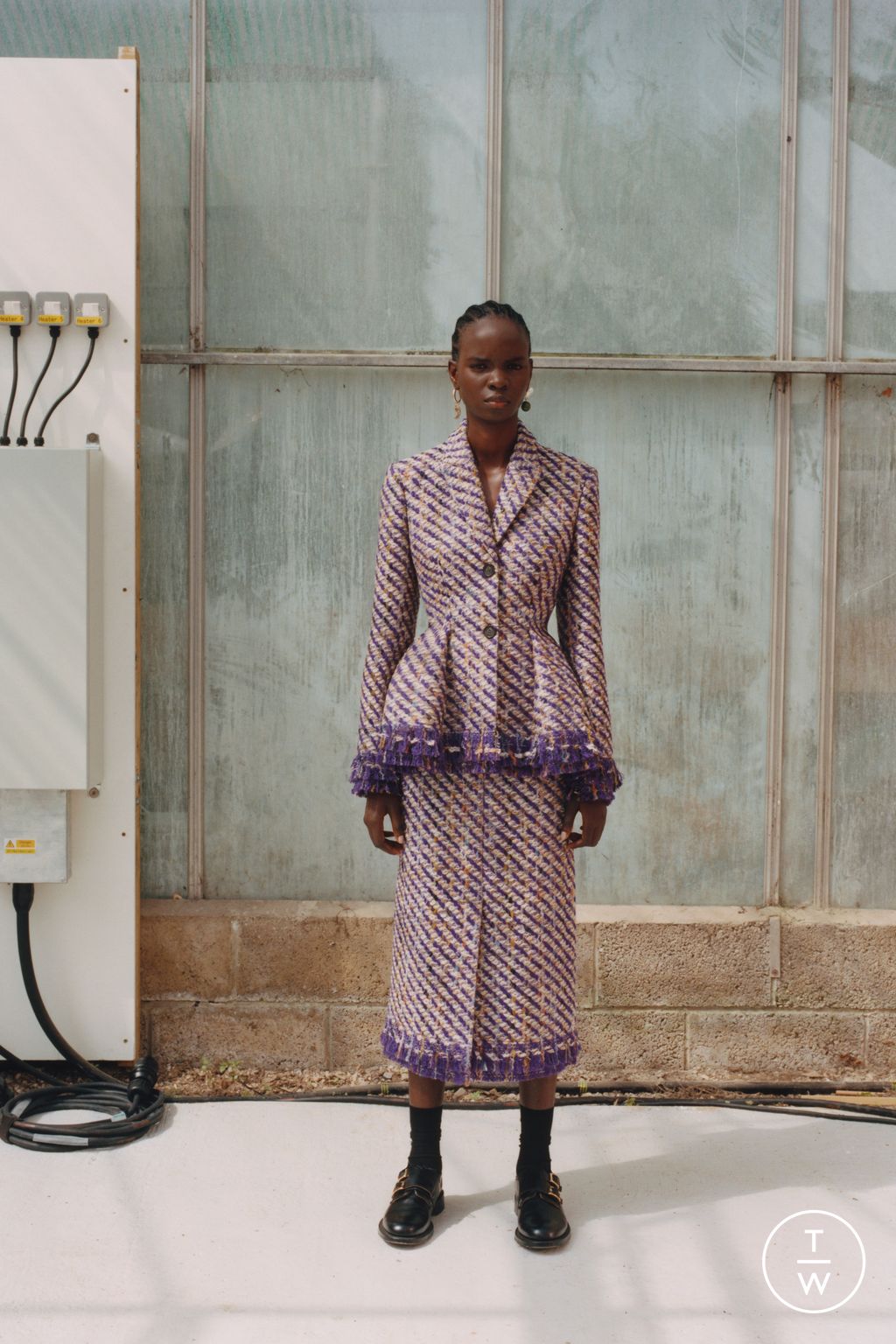 Fashion Week London Resort 2023 look 7 from the Erdem collection womenswear