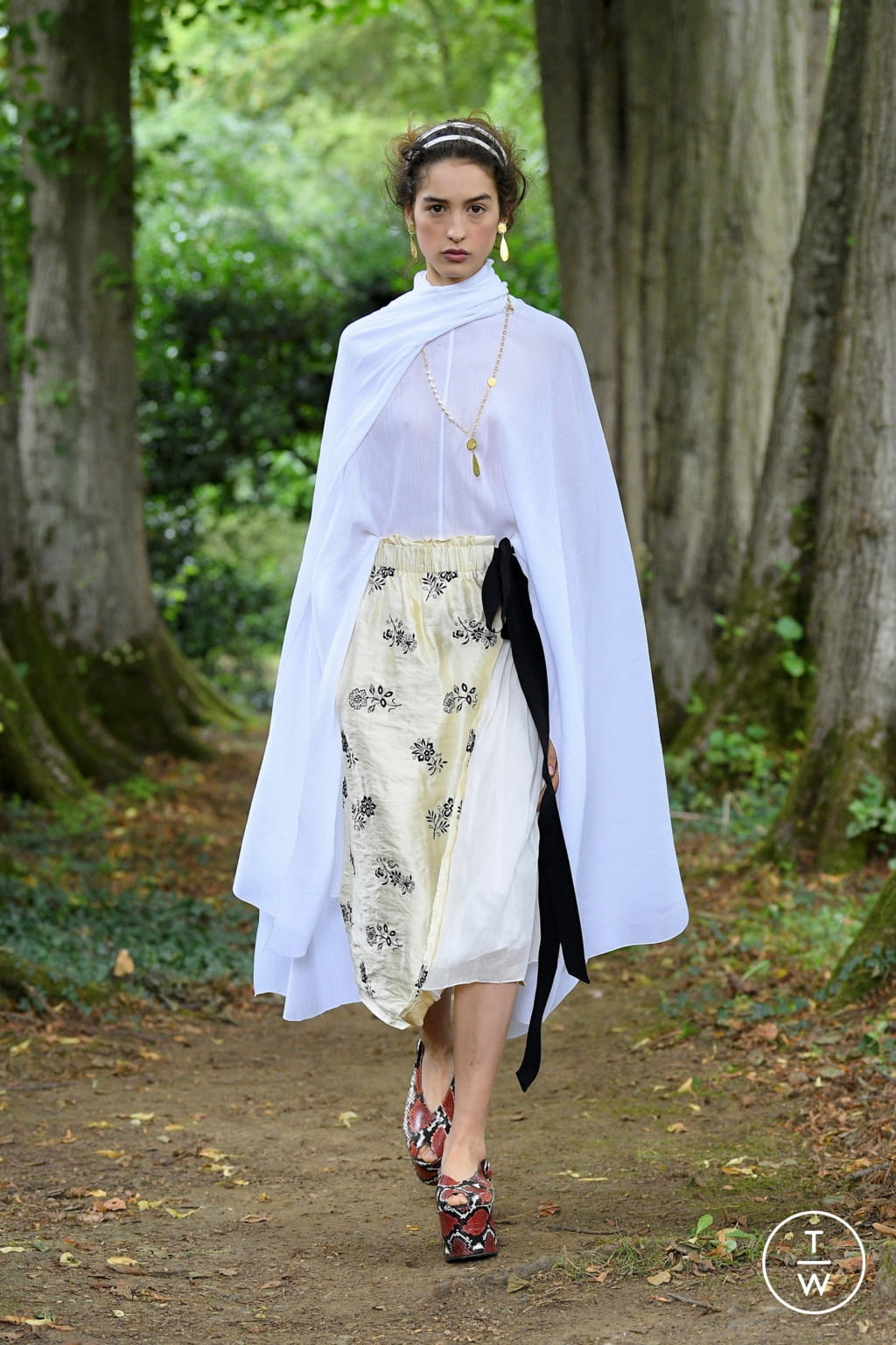 Fashion Week London Spring/Summer 2021 look 1 from the Erdem collection womenswear