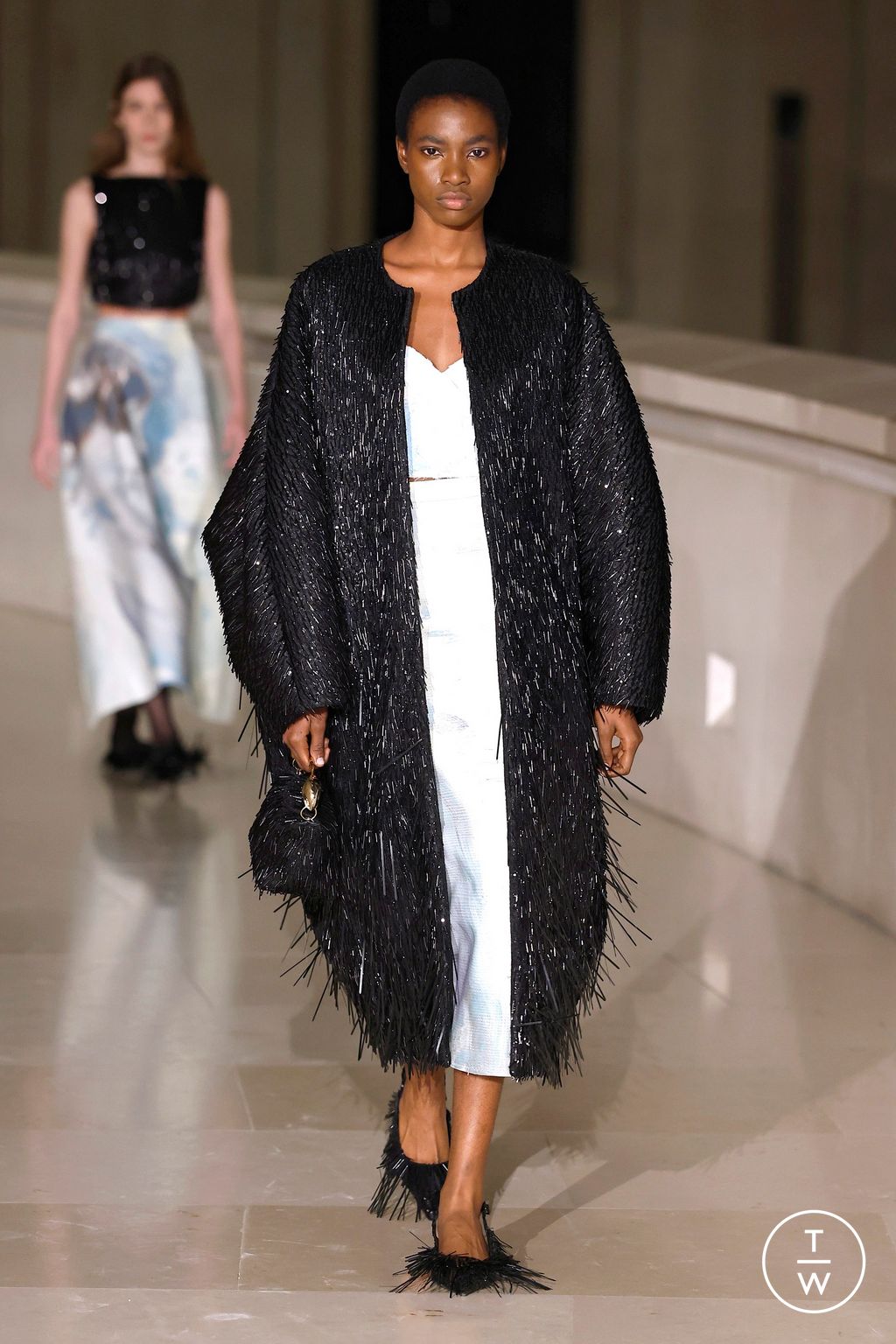 Fashion Week London Fall/Winter 2025 look 7 from the Erdem collection womenswear