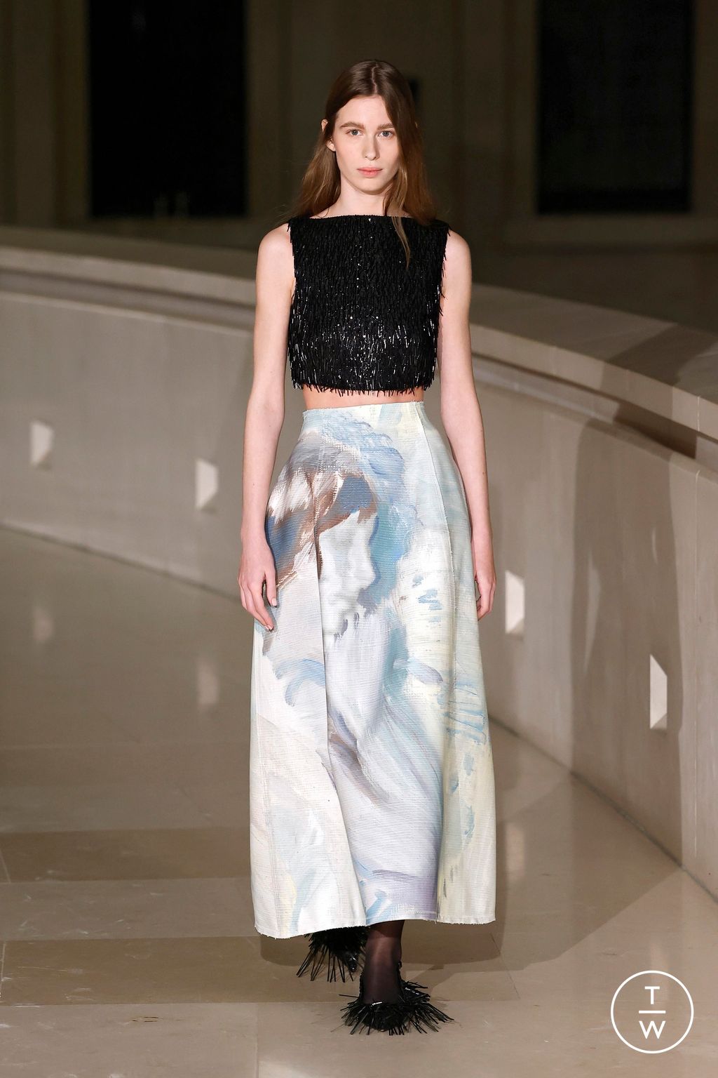 Fashion Week London Fall/Winter 2025 look 8 from the Erdem collection womenswear