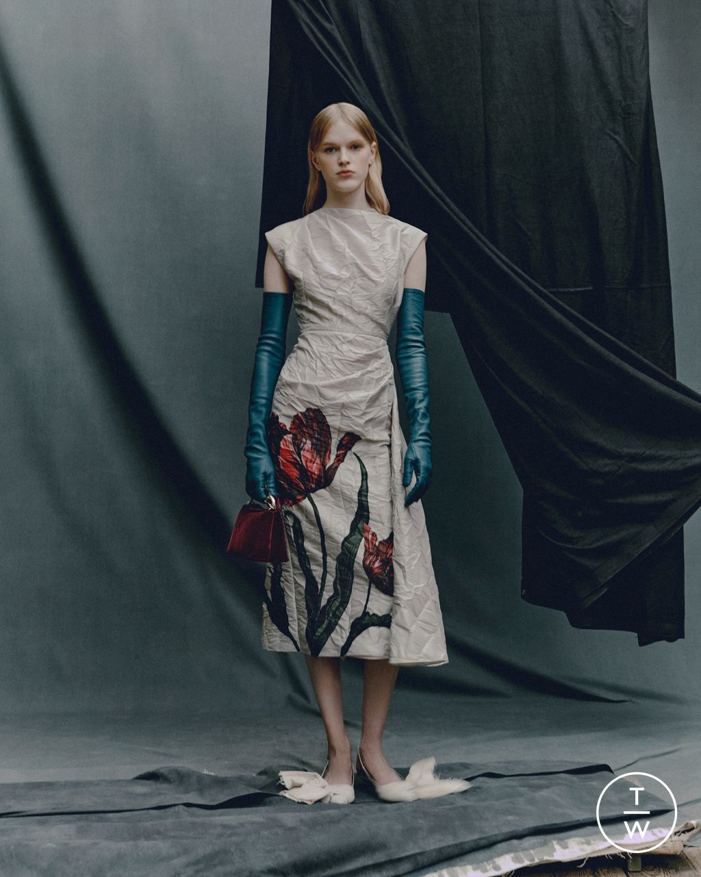 Fashion Week London Resort 2026 look 26 from the Erdem collection womenswear