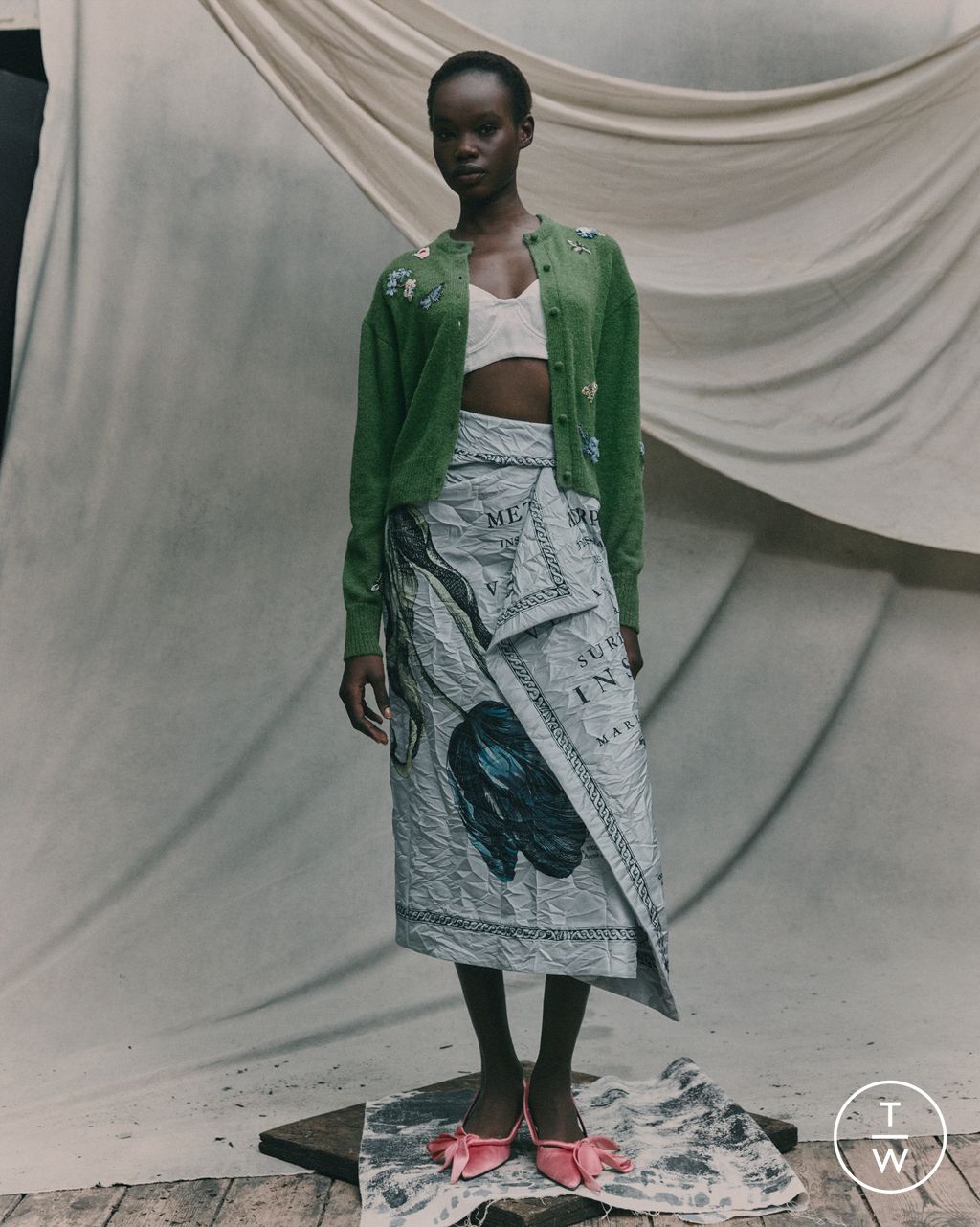 Fashion Week London Resort 2026 look 30 from the Erdem collection womenswear