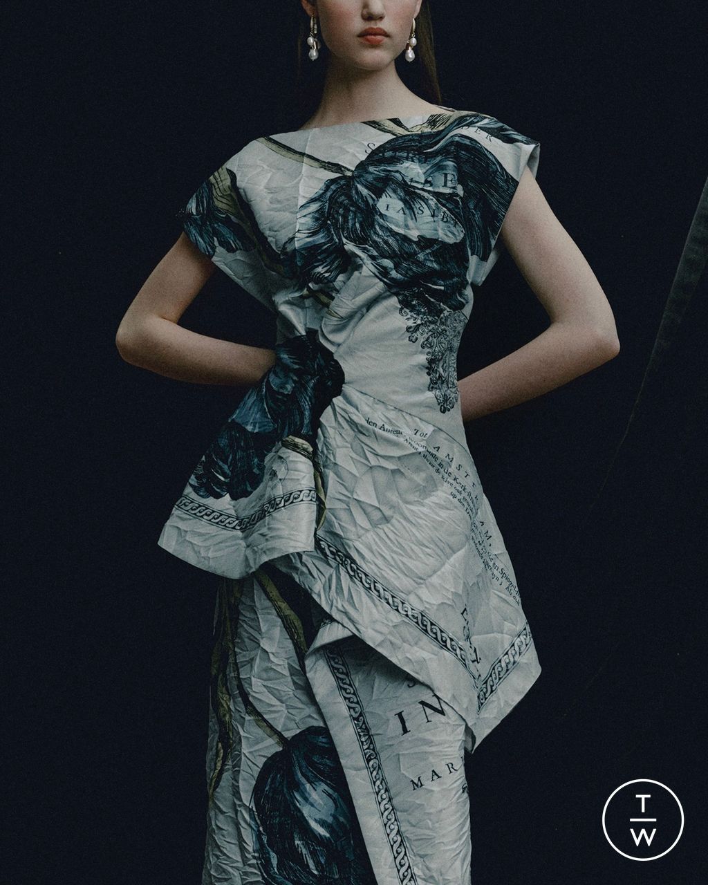 Fashion Week London Resort 2026 look 32 from the Erdem collection womenswear