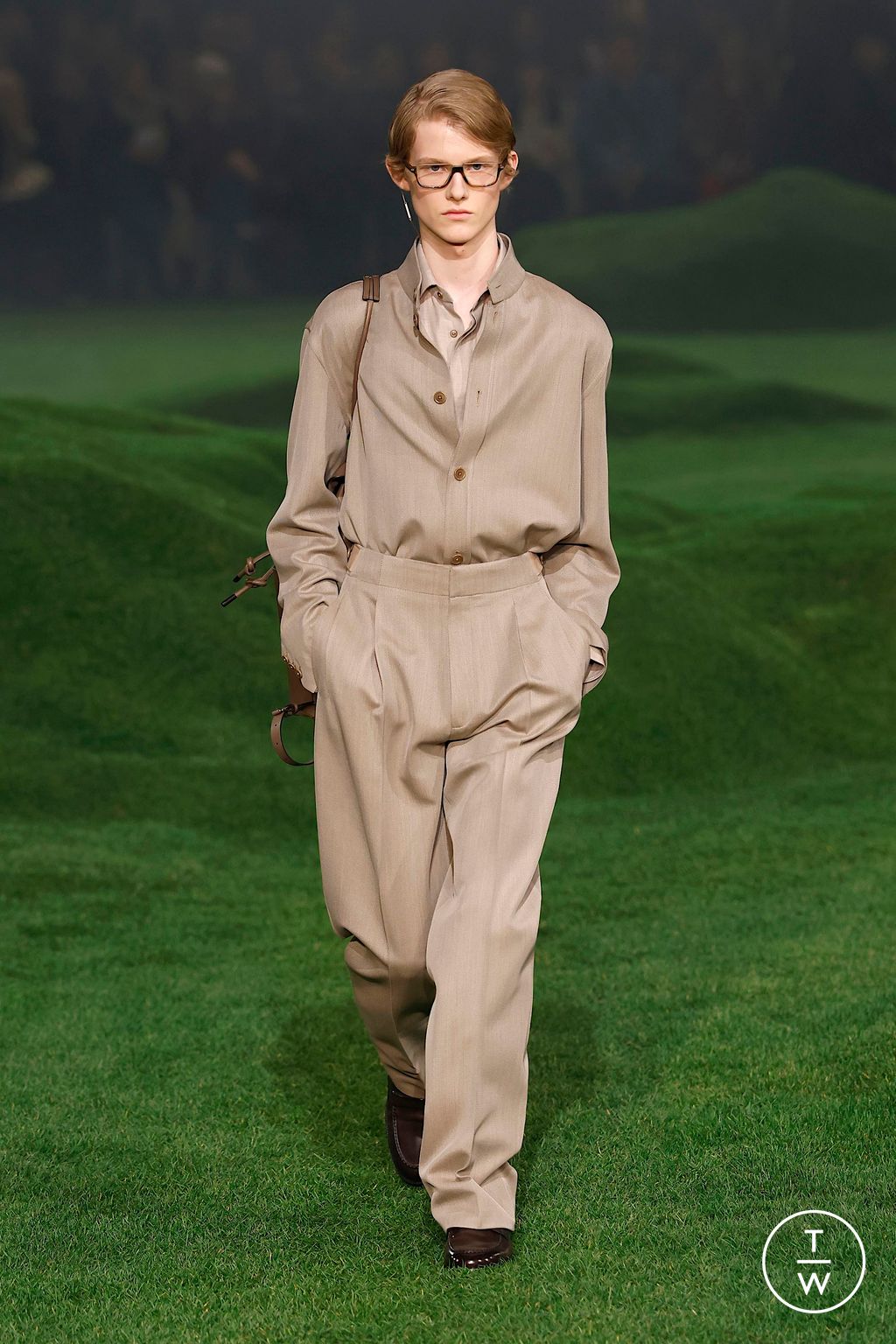 Fashion Week Milan Fall/Winter 2025 look 16 de la collection ZEGNA menswear