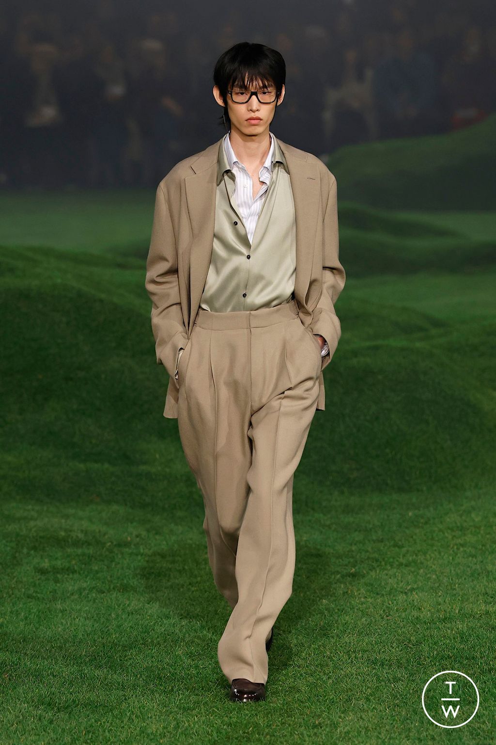 Fashion Week Milan Fall/Winter 2025 look 17 de la collection ZEGNA menswear
