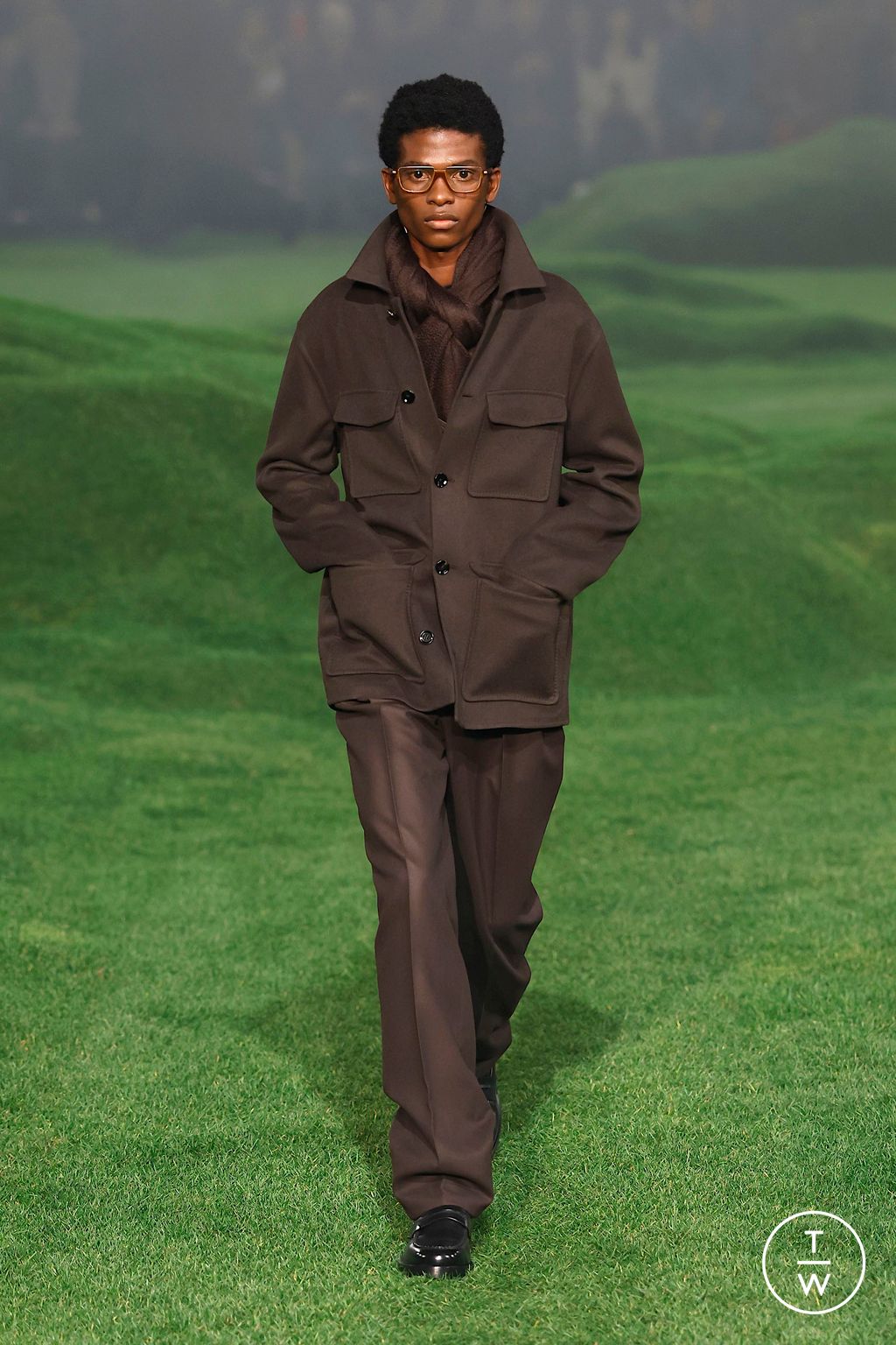 Fashion Week Milan Fall/Winter 2025 look 28 de la collection ZEGNA menswear
