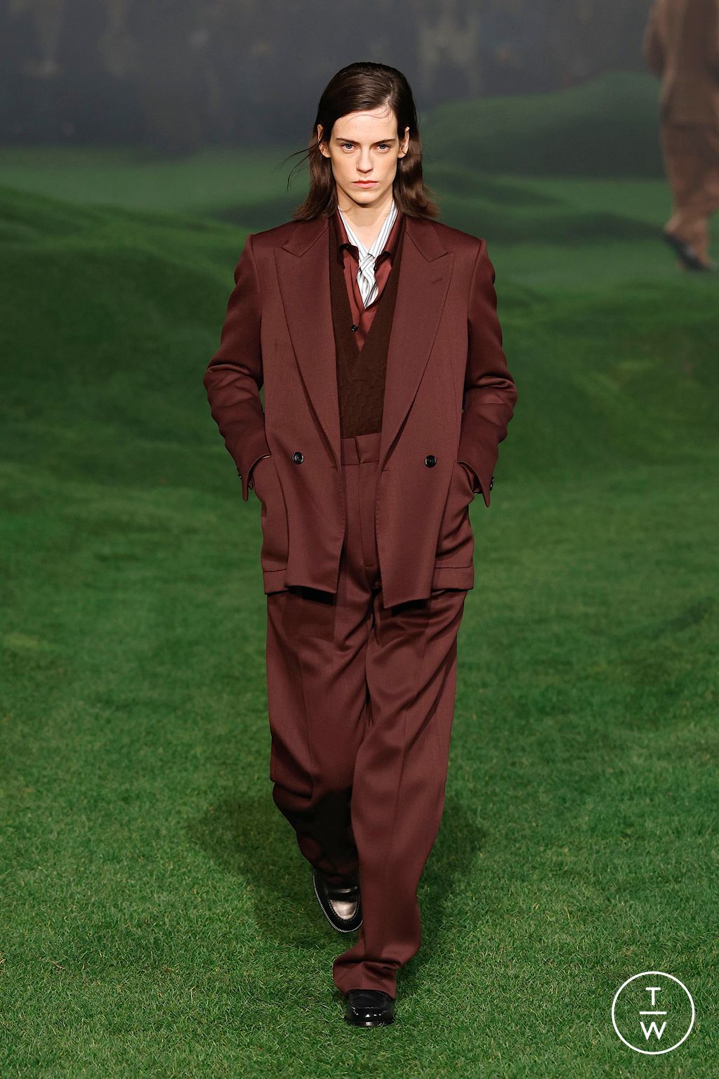 Fashion Week Milan Fall/Winter 2025 look 30 de la collection ZEGNA menswear