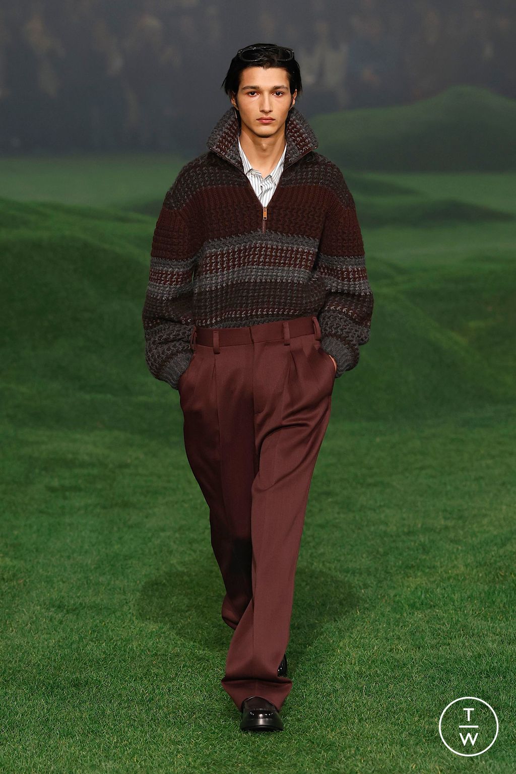Fashion Week Milan Fall/Winter 2025 look 33 de la collection ZEGNA menswear