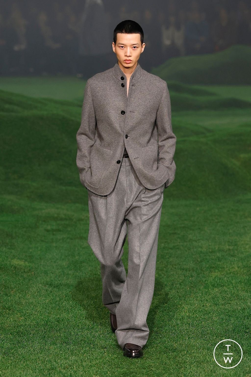 Fashion Week Milan Fall/Winter 2025 look 49 de la collection ZEGNA menswear