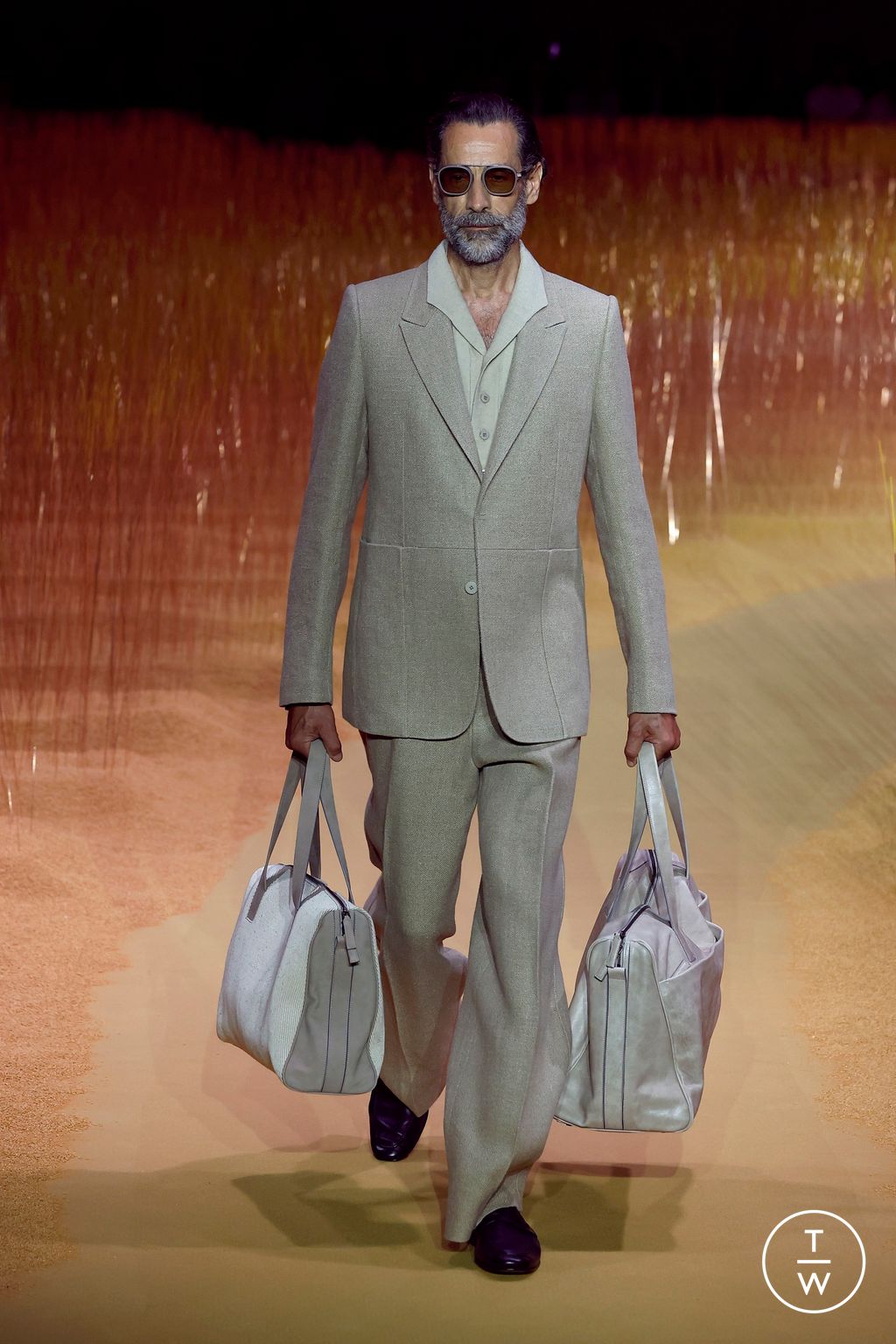 Fashion Week Milan Spring-Summer 2025 look 1 from the ZEGNA collection menswear