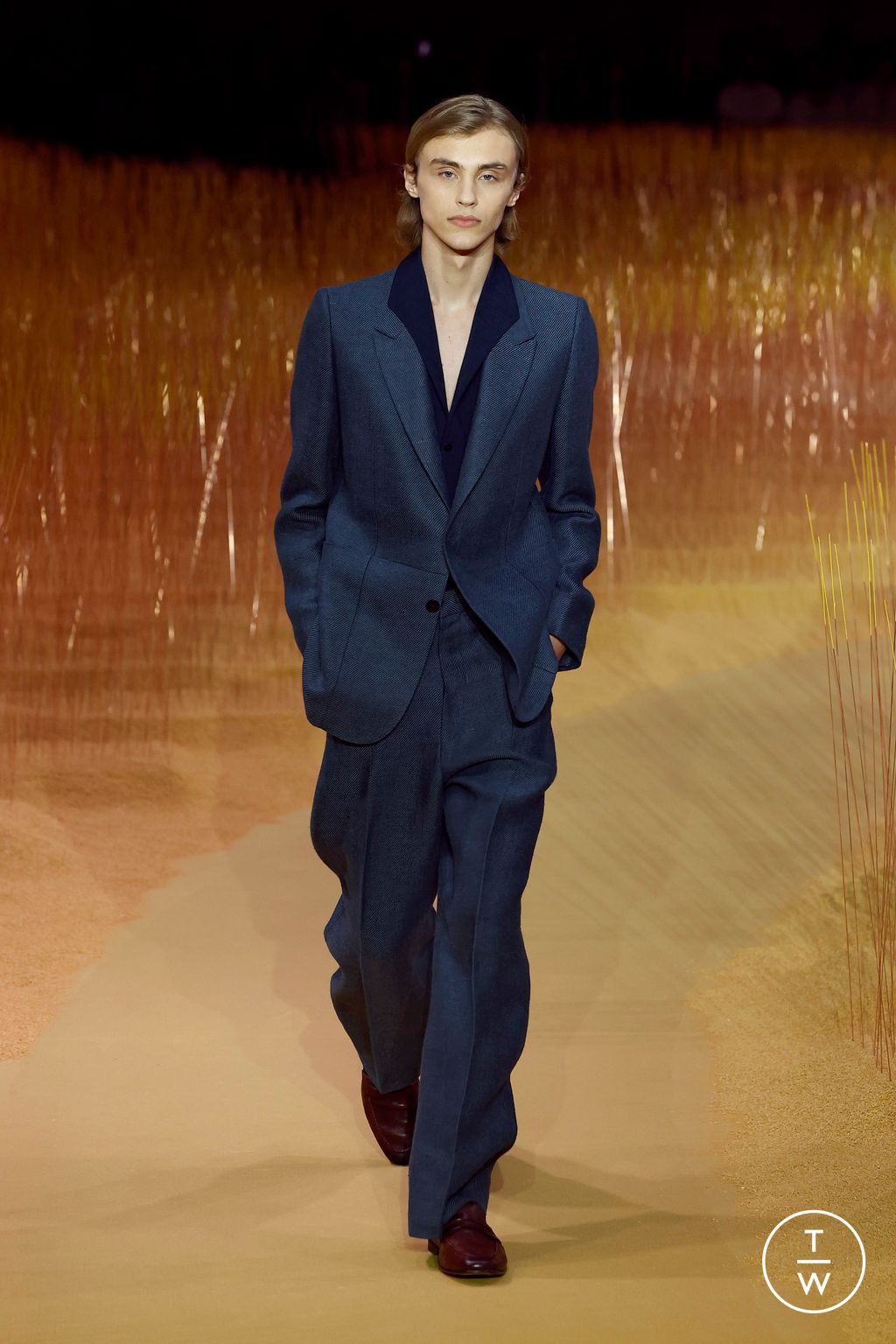 Fashion Week Milan Spring-Summer 2025 look 2 from the ZEGNA collection menswear