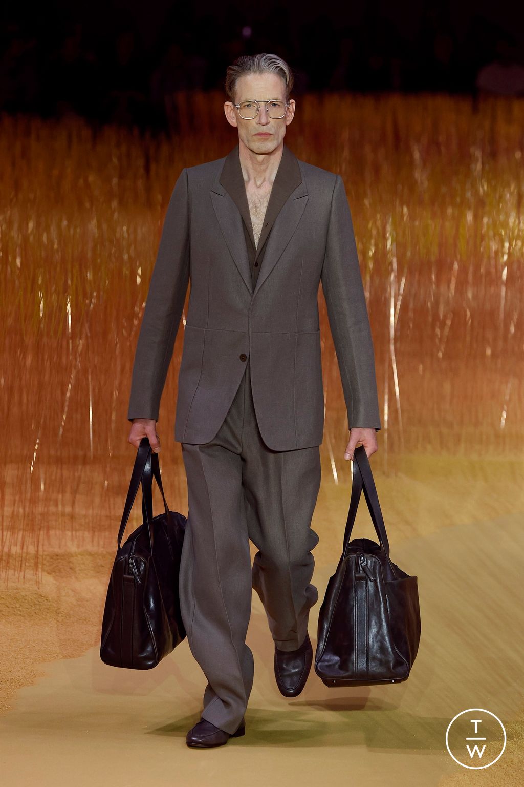 Fashion Week Milan Spring-Summer 2025 look 3 from the ZEGNA collection menswear