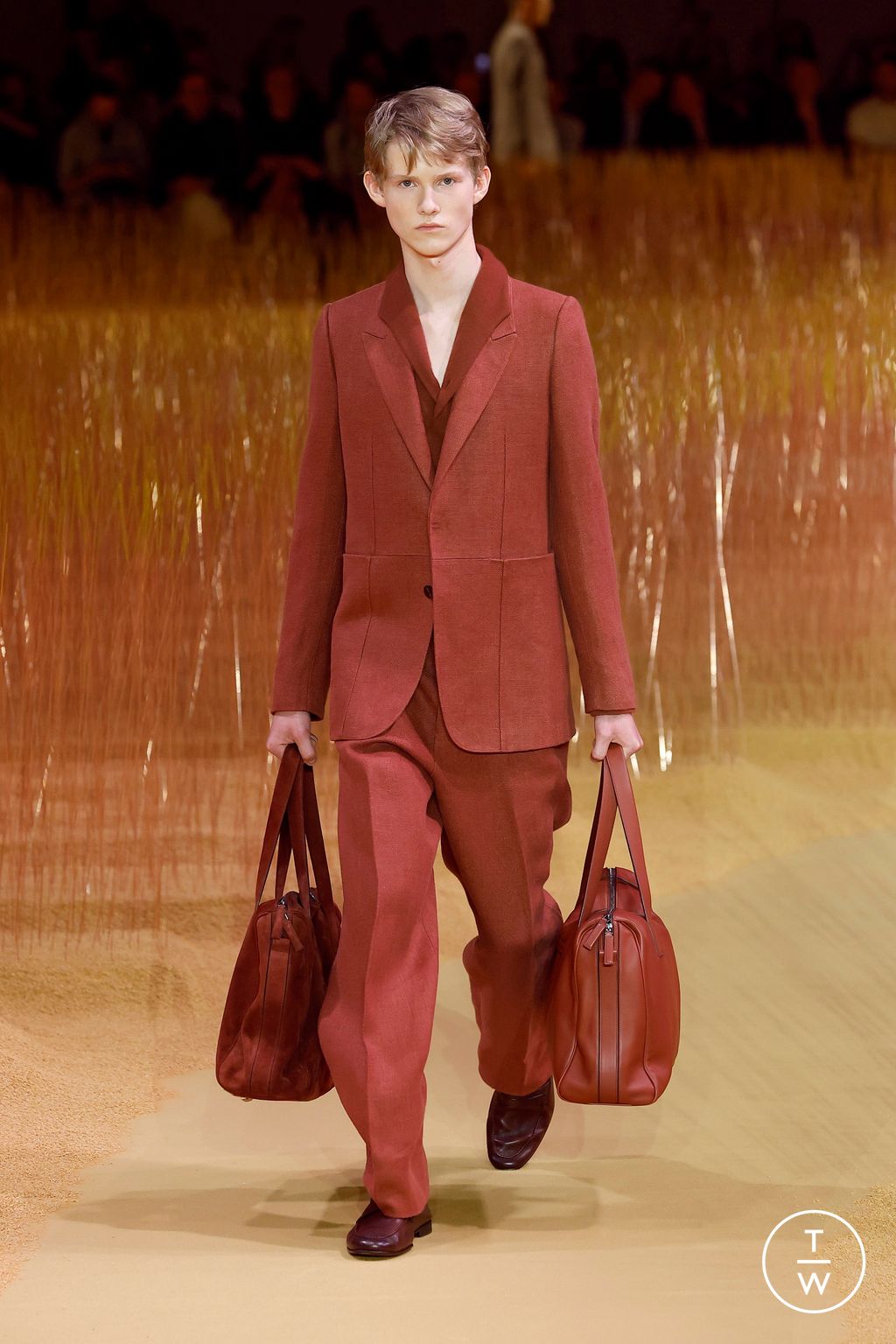 Fashion Week Milan Spring-Summer 2025 look 6 from the ZEGNA collection menswear