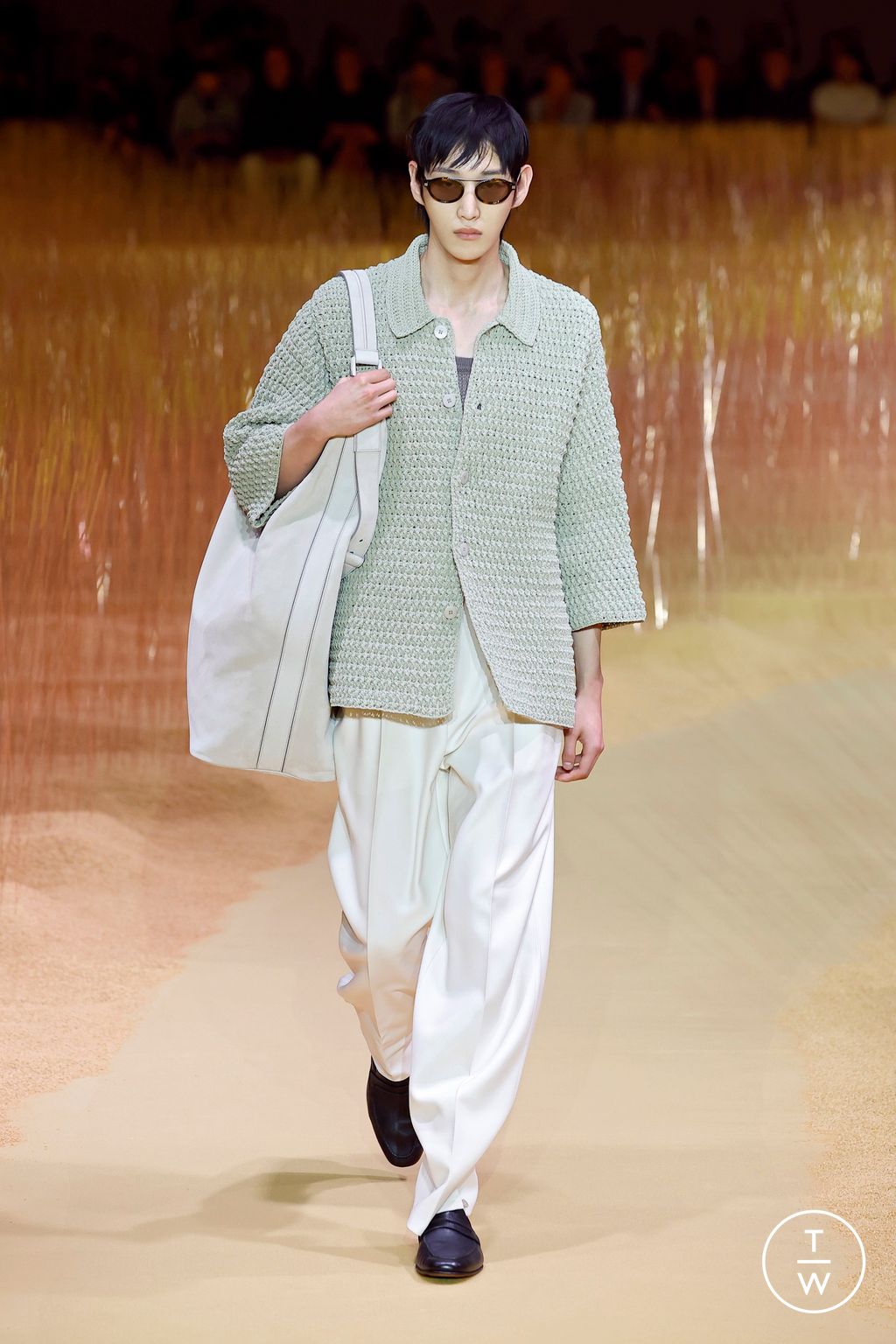 Fashion Week Milan Spring-Summer 2025 look 16 from the ZEGNA collection menswear