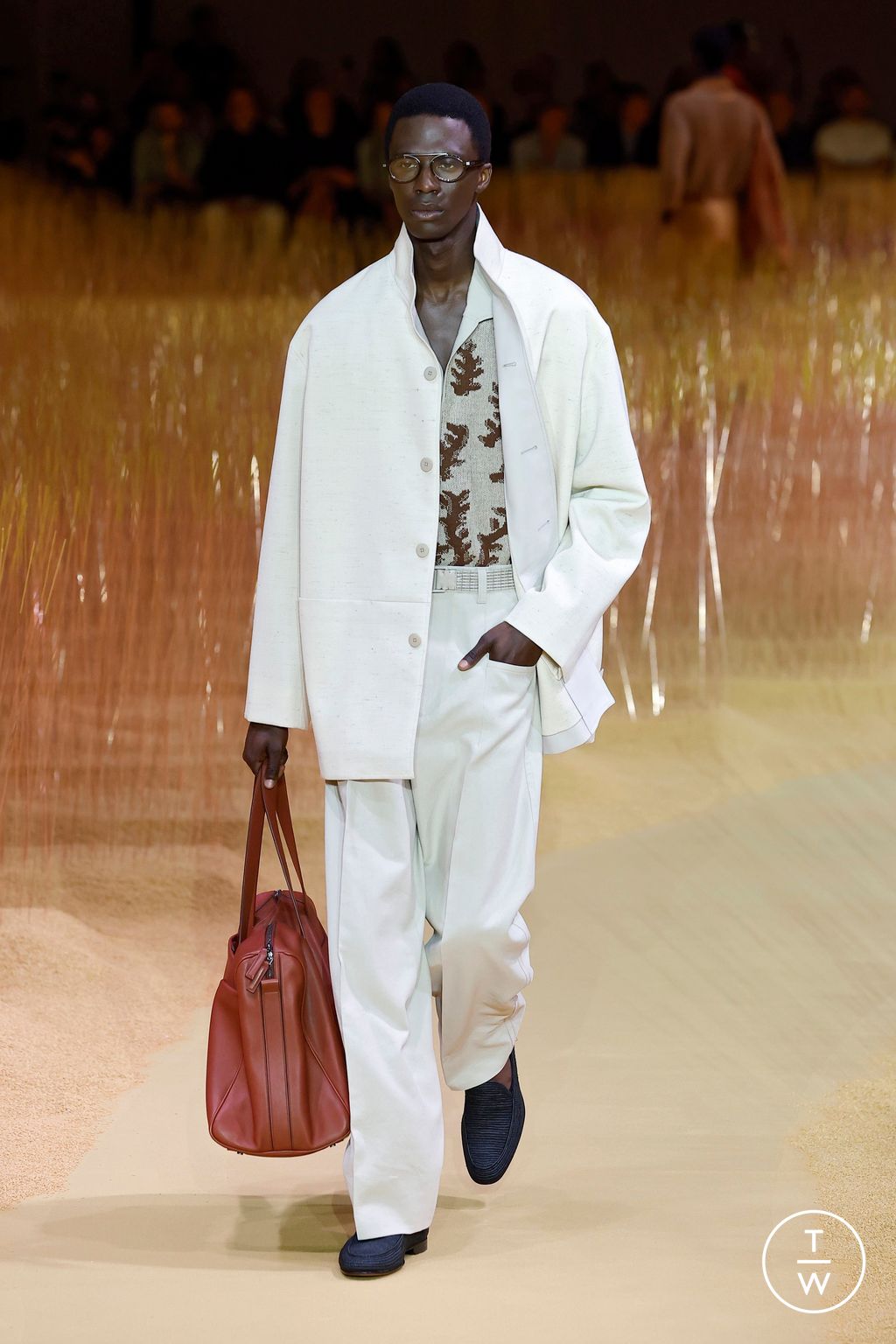 Fashion Week Milan Spring/Summer 2025 look 42 from the ZEGNA collection menswear