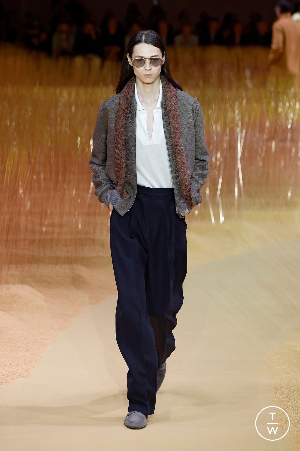 Fashion Week Milan Spring-Summer 2025 look 43 from the ZEGNA collection 男装