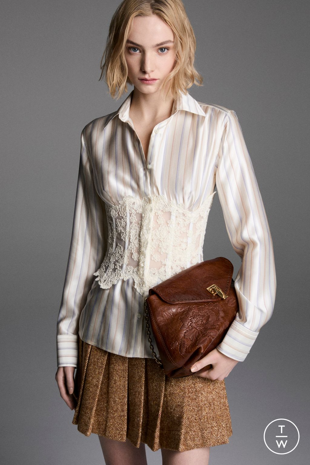 Fashion Week Milan Pre-Fall 2025 look 3 from the Ermanno Scervino collection womenswear