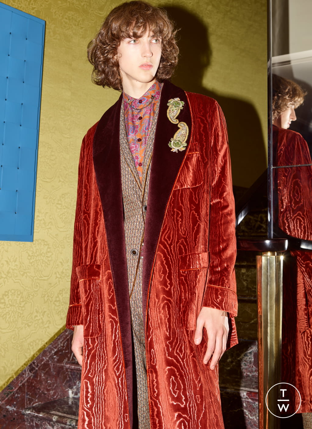 Fashion Week Milan Fall/Winter 2019 look 7 from the Etro collection menswear