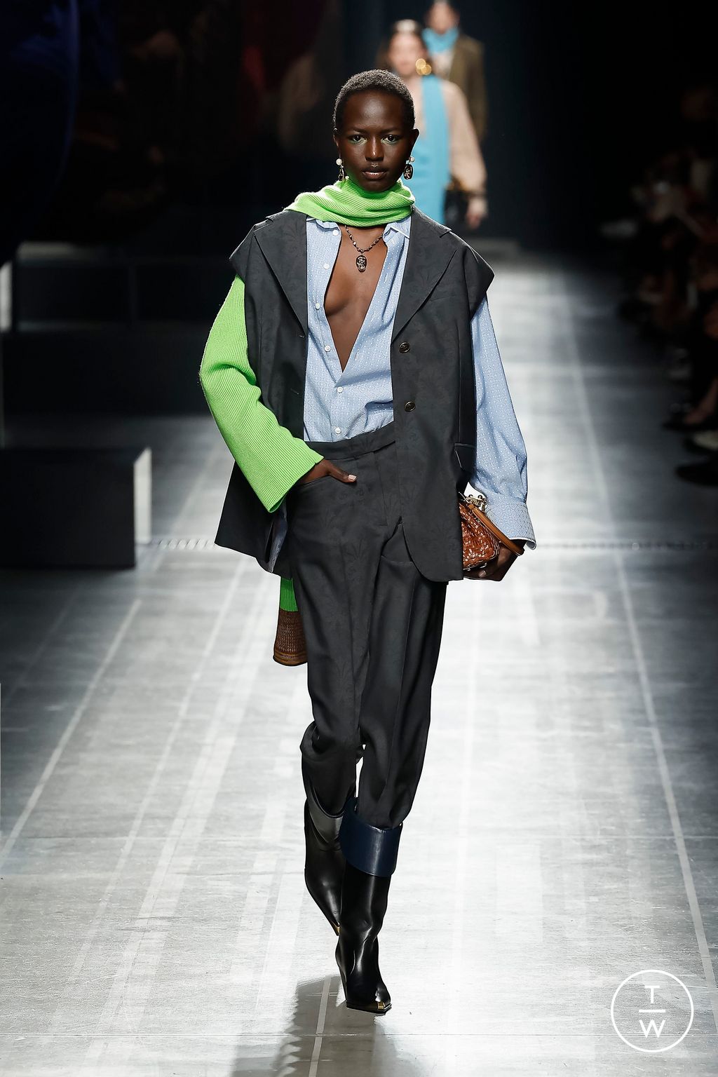 Fashion Week Milan Fall/Winter 2024 look 6 de la collection Etro womenswear