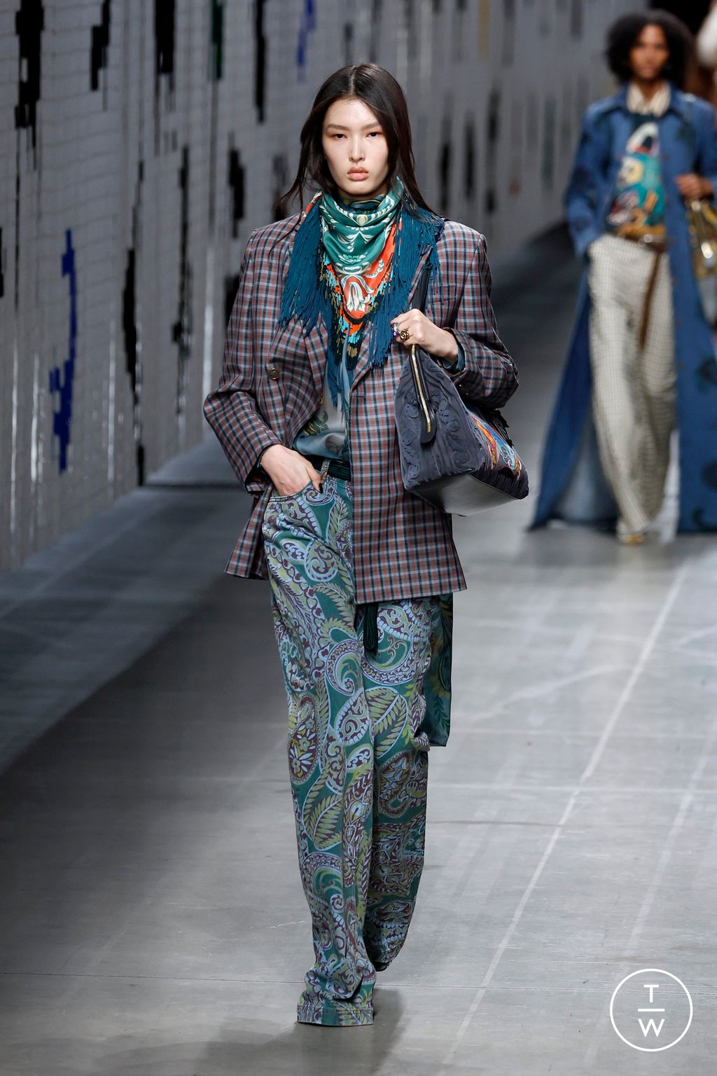 Fashion Week Milan Fall/Winter 2025 look 5 from the Etro collection womenswear