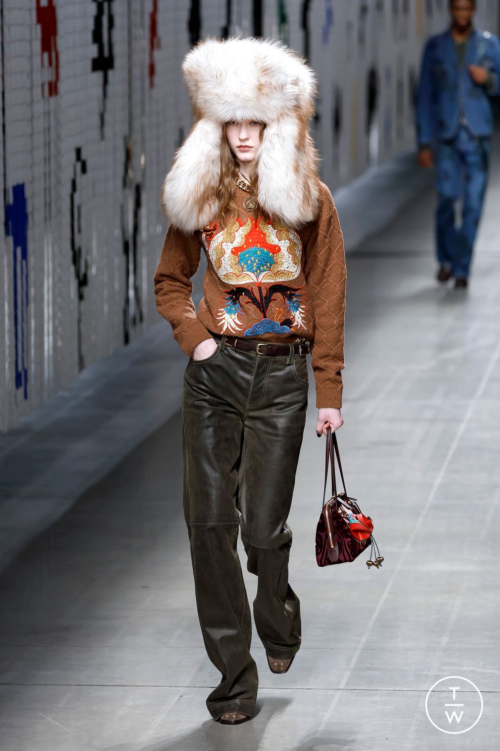Fashion Week Milan Fall/Winter 2025 look 7 from the Etro collection womenswear