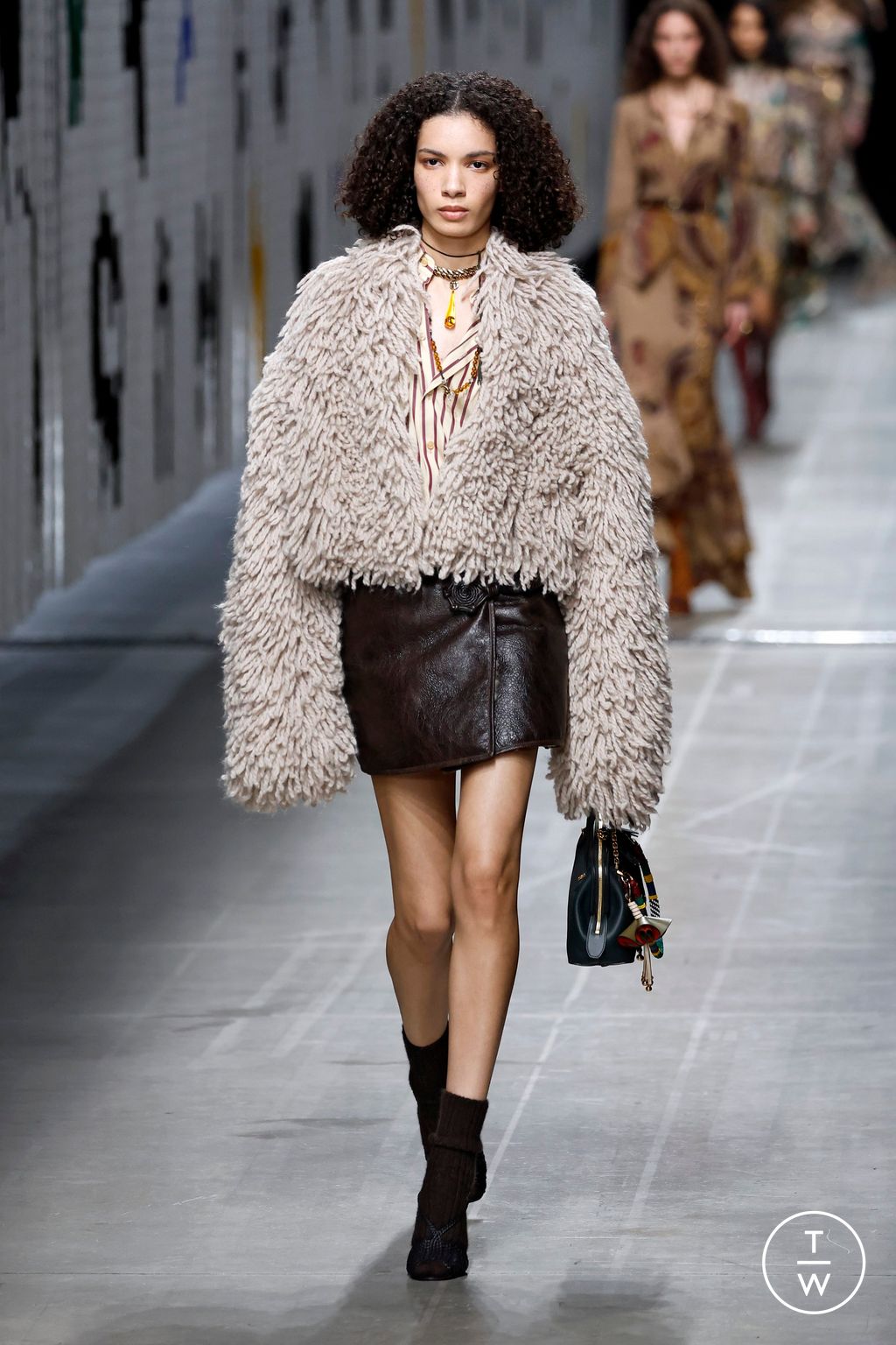 Fashion Week Milan Fall/Winter 2025 look 12 from the Etro collection womenswear
