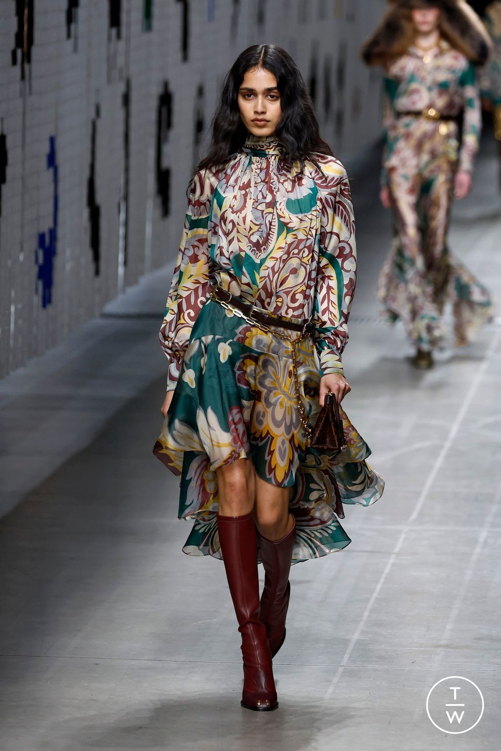 Fashion Week Milan Fall/Winter 2025 look 14 from the Etro collection womenswear