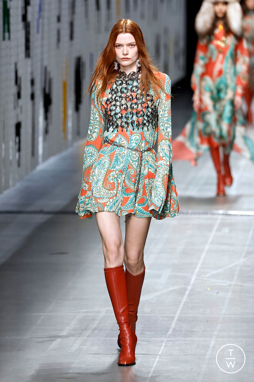 Fashion Week Milan Fall/Winter 2025 look 61 from the Etro collection womenswear