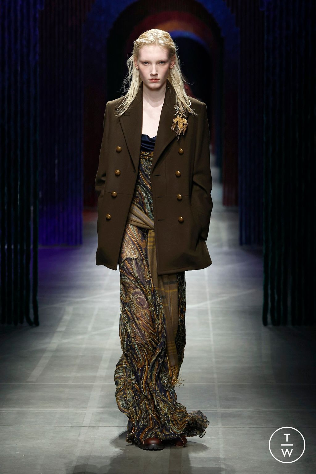 Fashion Week Milan Fall/Winter 2026 look 7 from the Etro collection womenswear
