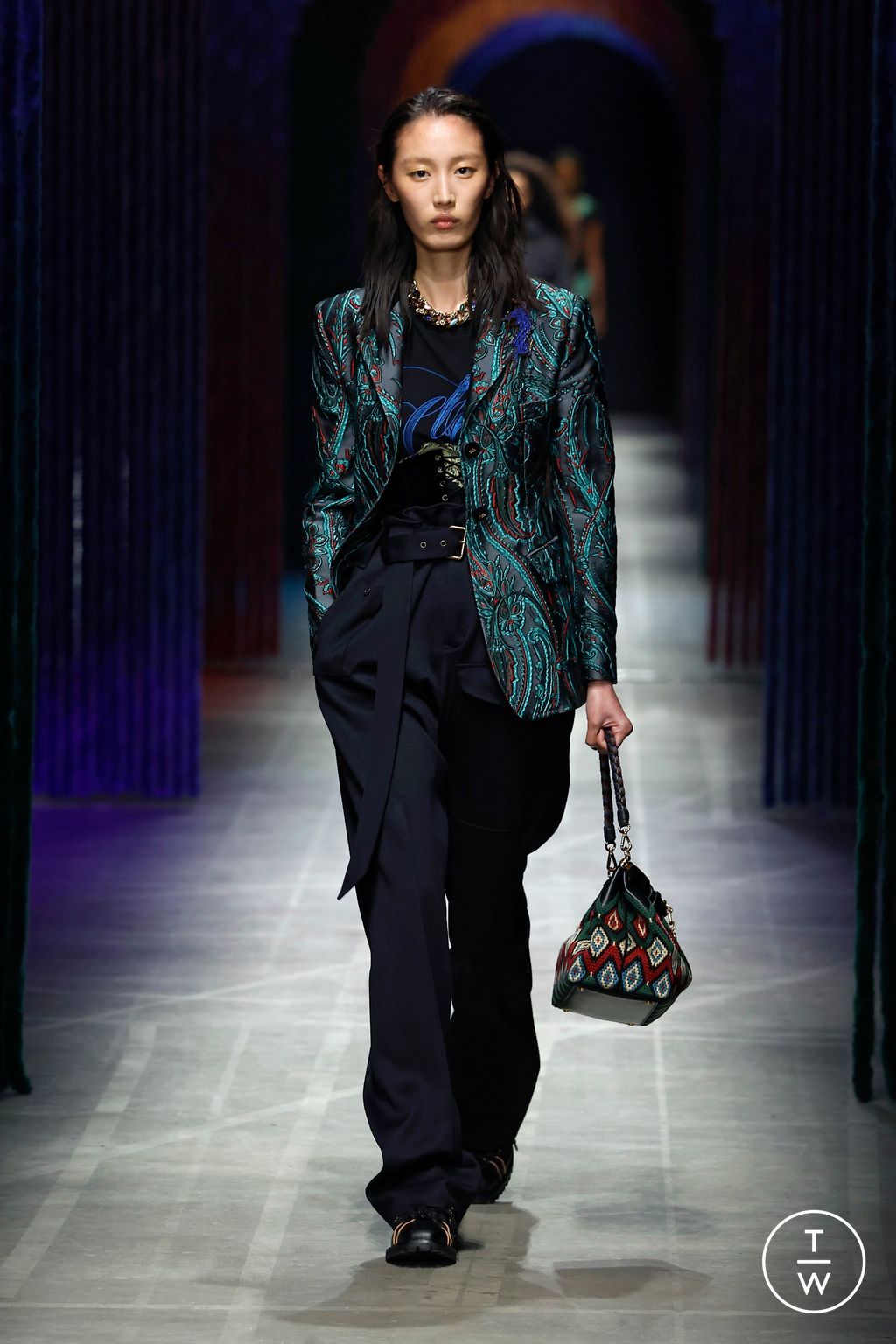 Fashion Week Milan Fall/Winter 2026 look 20 de la collection Etro womenswear