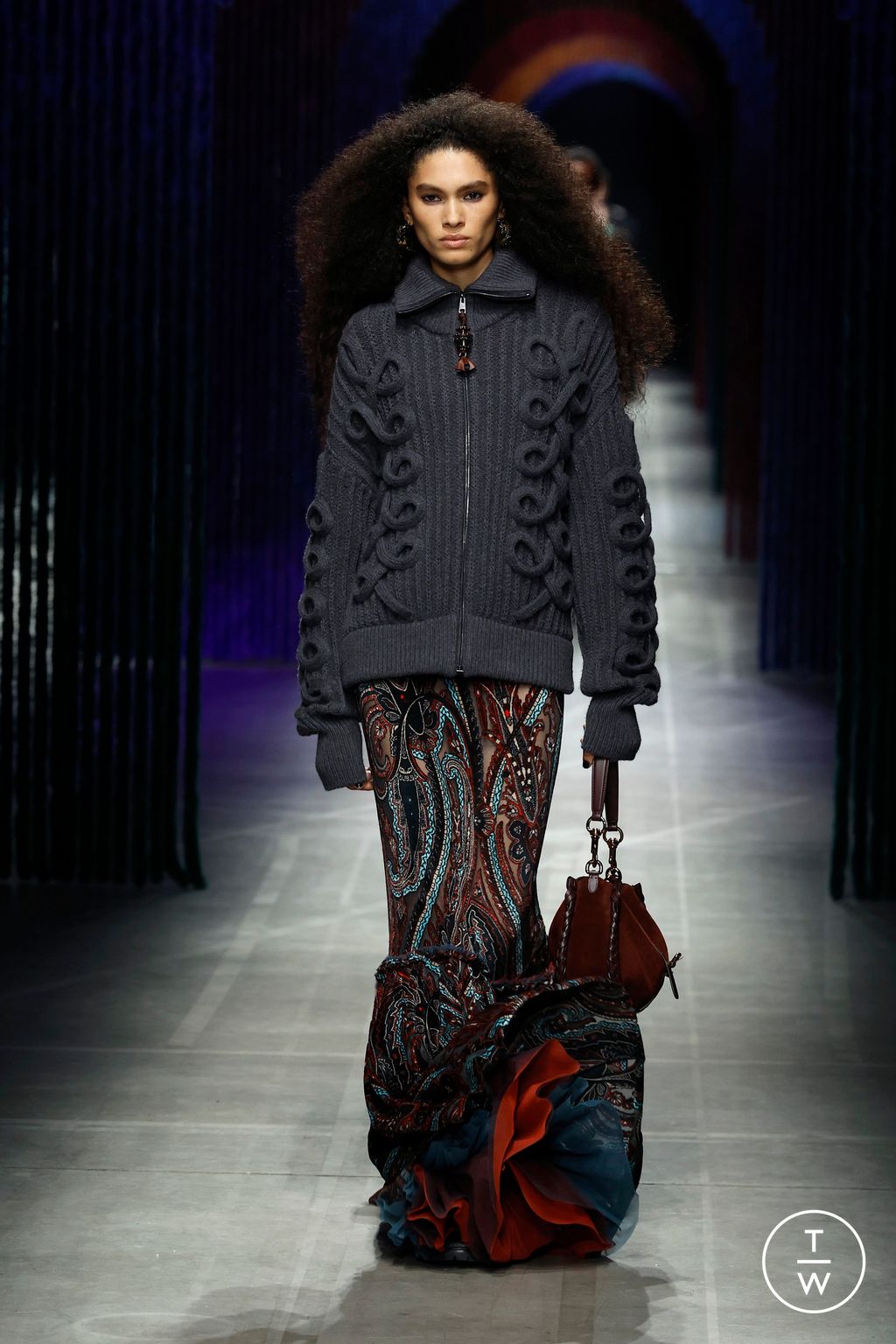 Fashion Week Milan Fall/Winter 2026 look 21 from the Etro collection womenswear