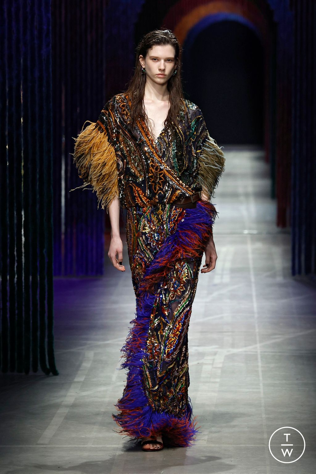 Fashion Week Milan Fall/Winter 2026 look 46 from the Etro collection womenswear