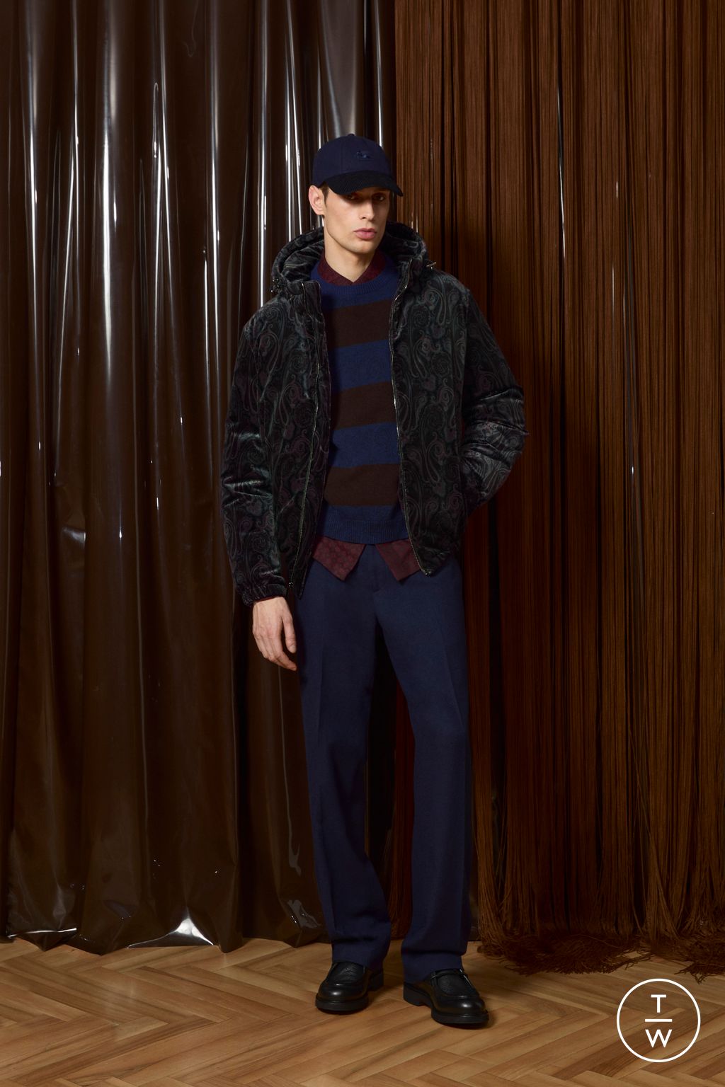 Fashion Week Milan Fall/Winter 2026 look 9 from the Etro collection menswear