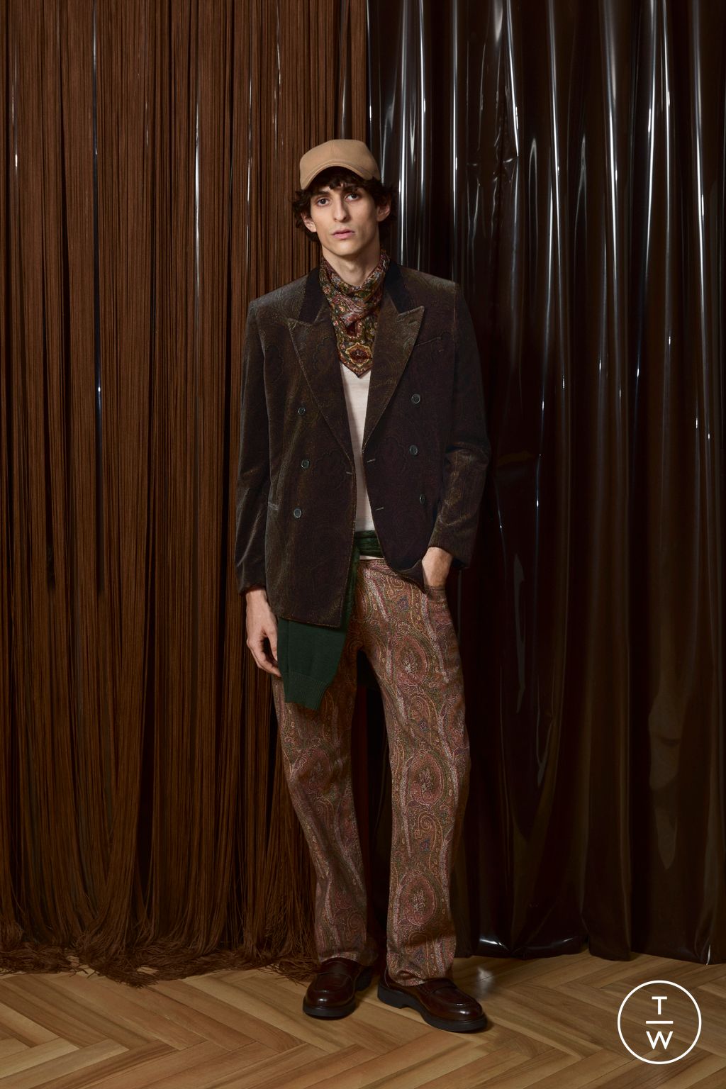 Fashion Week Milan Fall/Winter 2026 look 14 from the Etro collection menswear