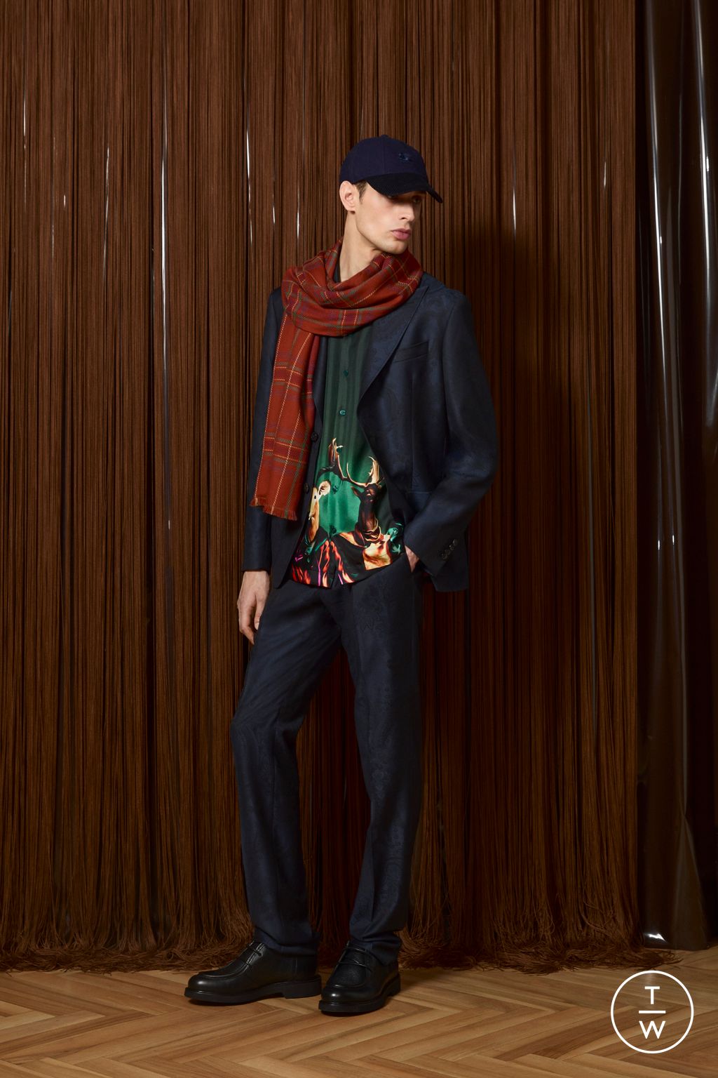 Fashion Week Milan Fall/Winter 2026 look 20 from the Etro collection menswear