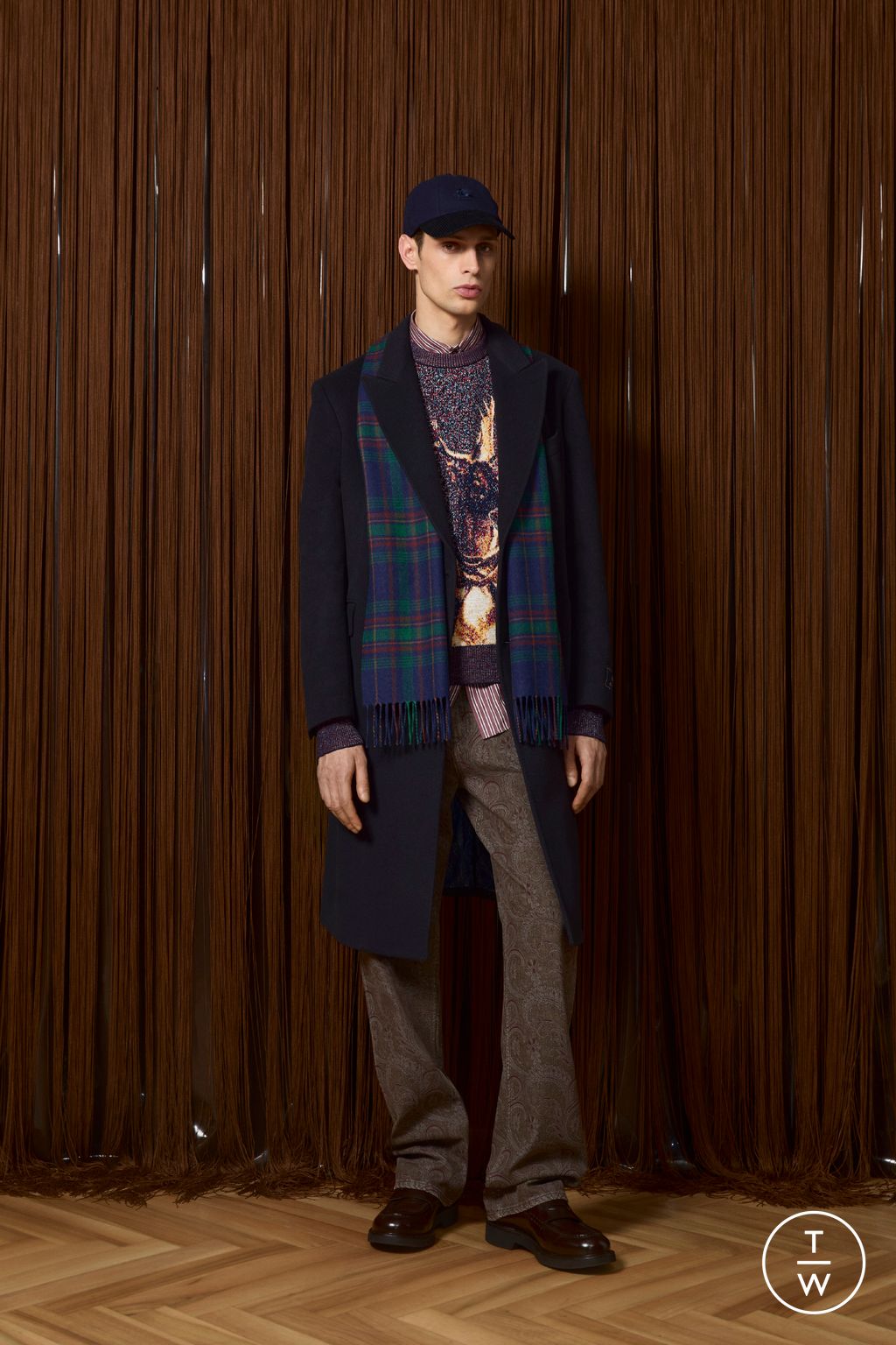 Fashion Week Milan Fall/Winter 2026 look 22 from the Etro collection menswear