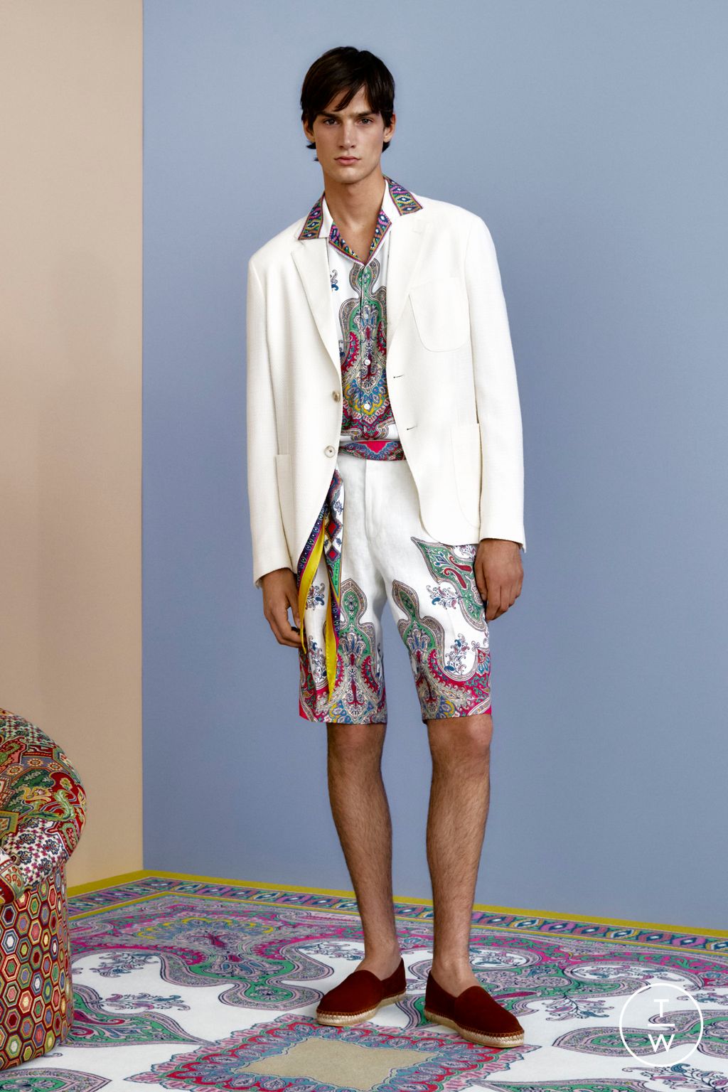 Fashion Week Milan Spring/Summer 2026 look 11 from the Etro collection menswear